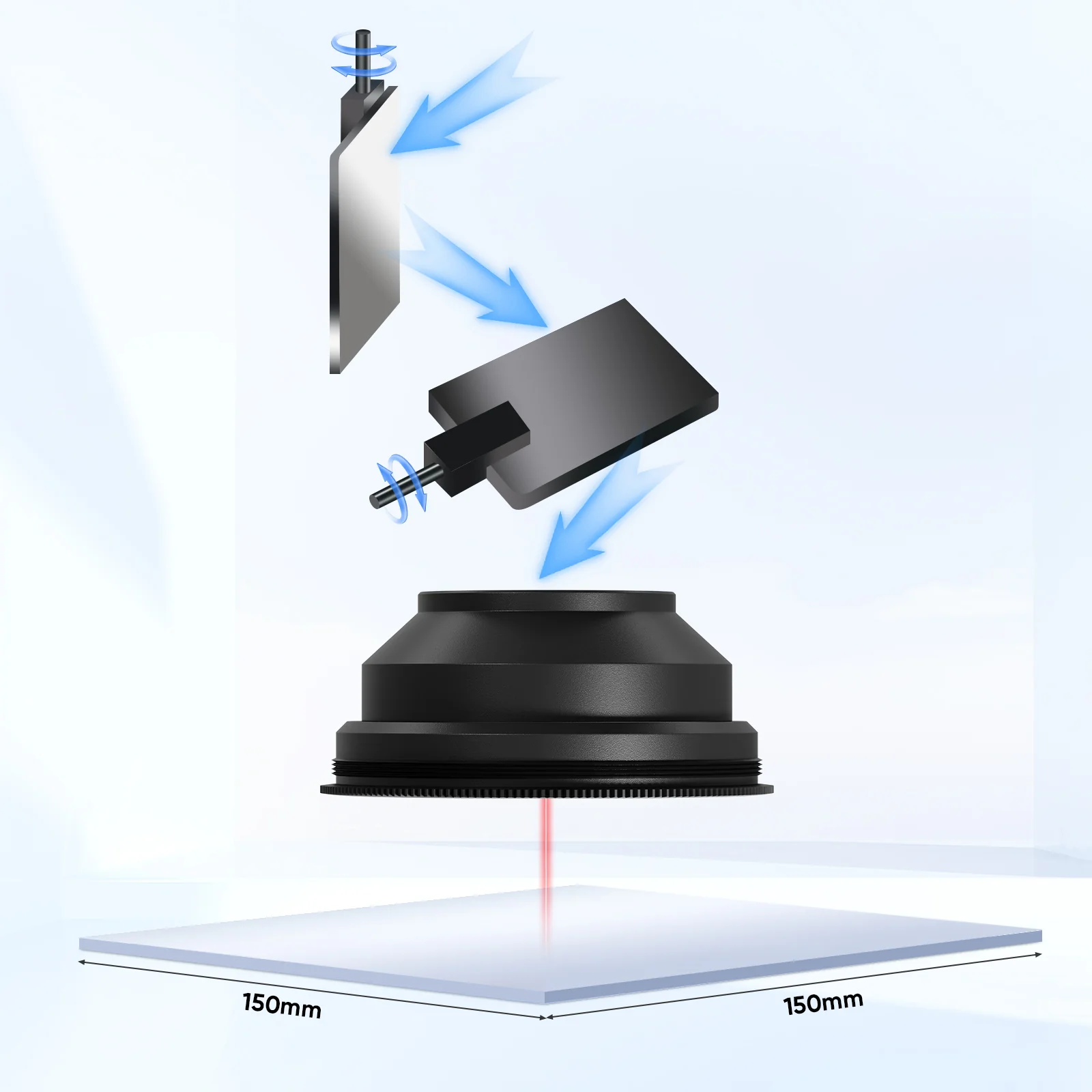 Monport F-theta M85 150mm*150mm Replacement Optical Scanning Lens for Fiber Laser Engraver - Image 8