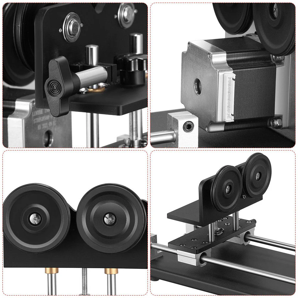 Monport 4-Wheel Rotary Axis with 360 Degree Rotation for 60W~150W CO2 Laser Engraver - Image 4