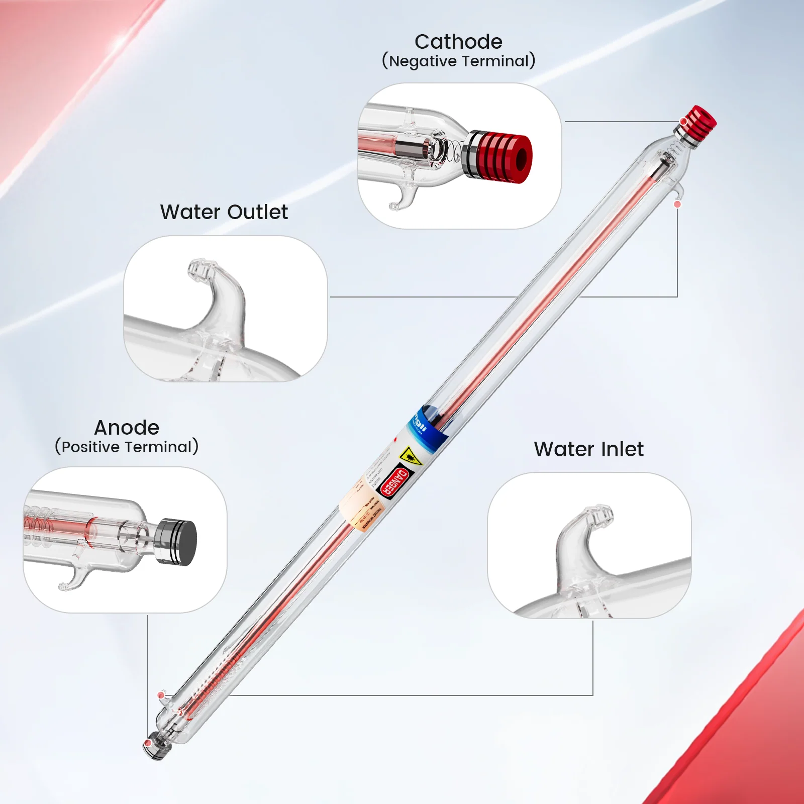 Monport 90W CO2 Laser Tube for Laser Engraver - Image 10