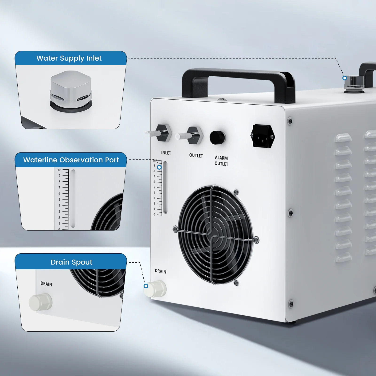 Monport 9L CW-3000 Water Cooling System for below 80W CO2 Laser Engraver - Image 8