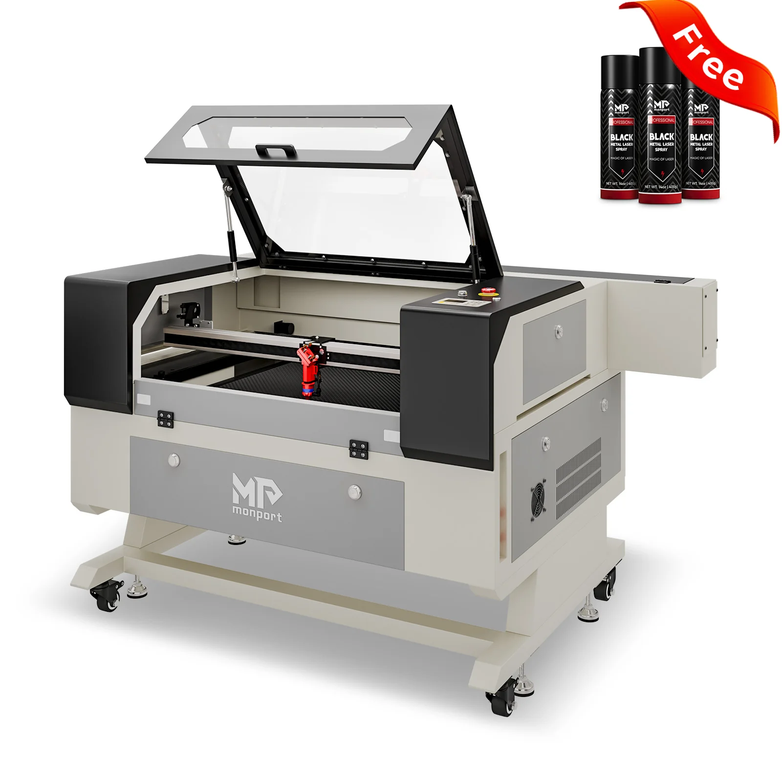 Monport 90W CO2 Laser Engraver & Cutter (28" x 20") with Autofocus and Bracket - Image 13