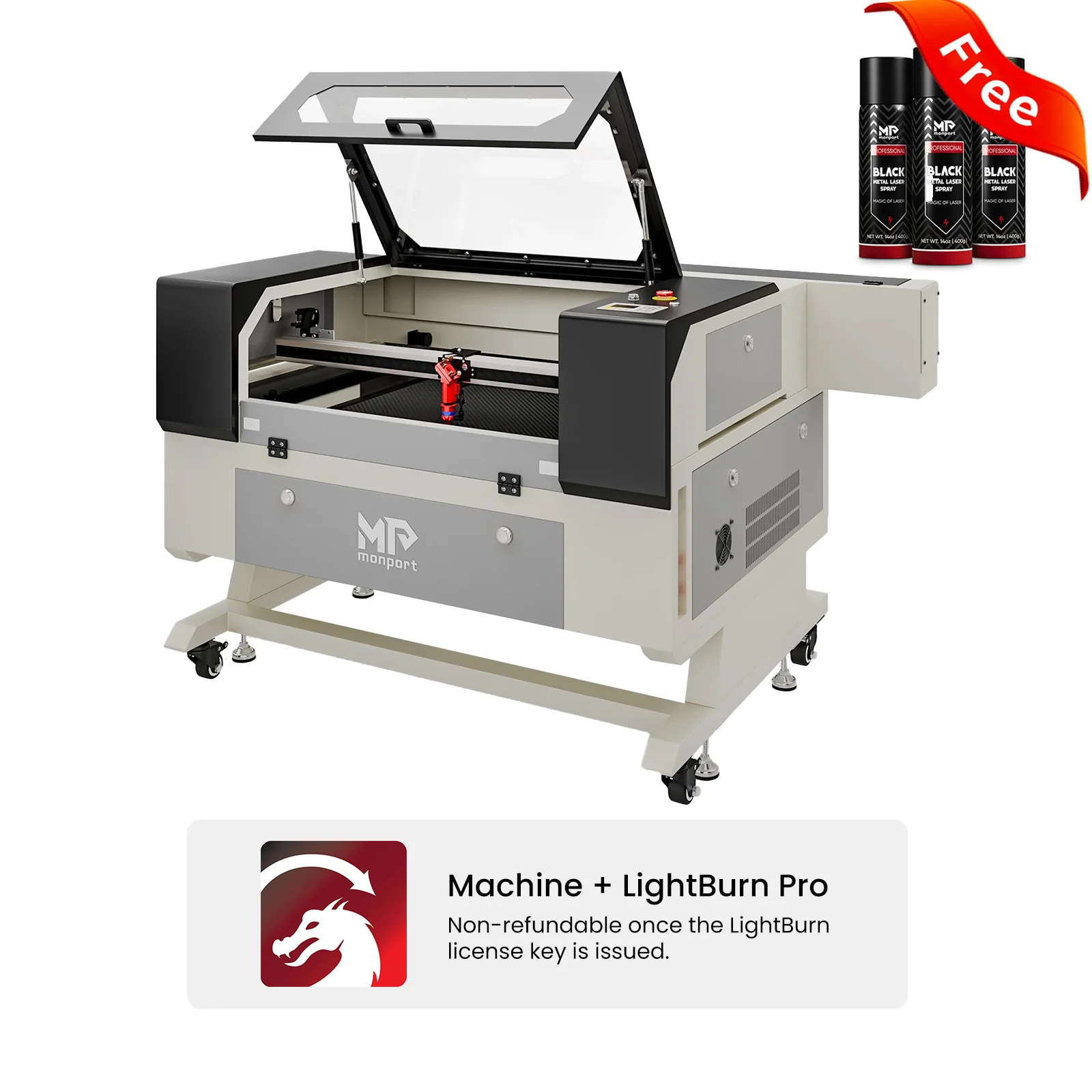 Monport 90W CO2 Laser Engraver & Cutter (28" x 20") with Autofocus and Bracket - Image 14