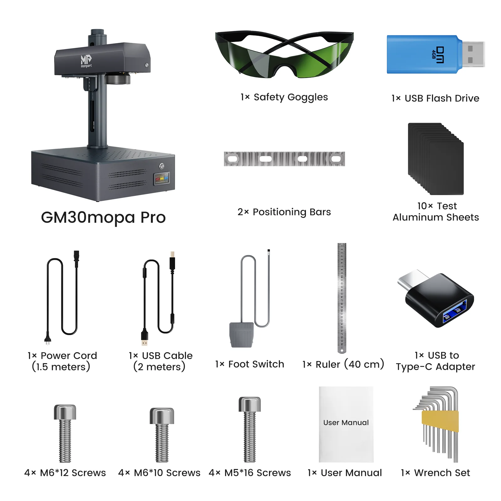 Monport GM 30W Pro Integrated MOPA Fiber Laser Engraver & Marking Machine with AutoFocus - Image 12