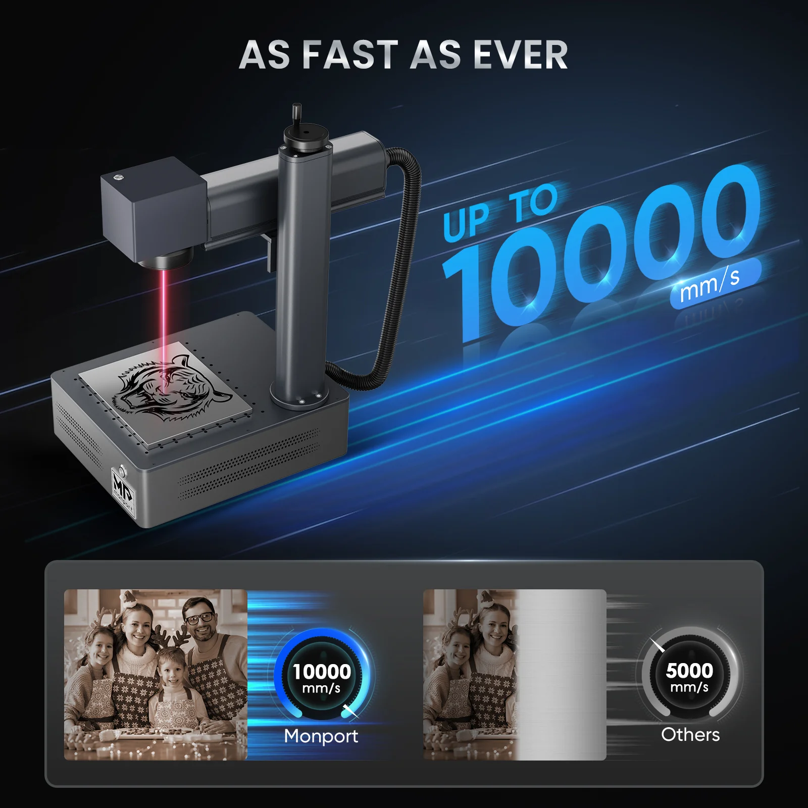 Monport GM 50W Integrated Fiber Laser Engraver & Marking Machine - Image 3