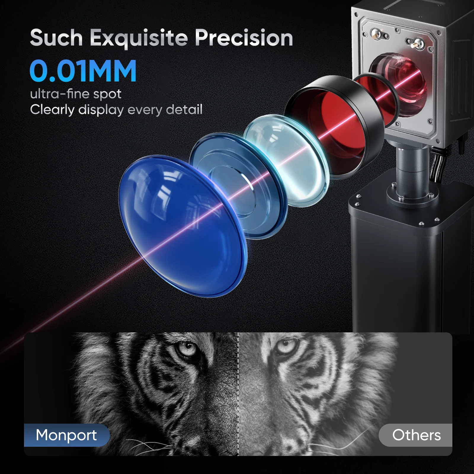 Monport GM 50W Integrated Fiber Laser Engraver & Marking Machine - Image 4