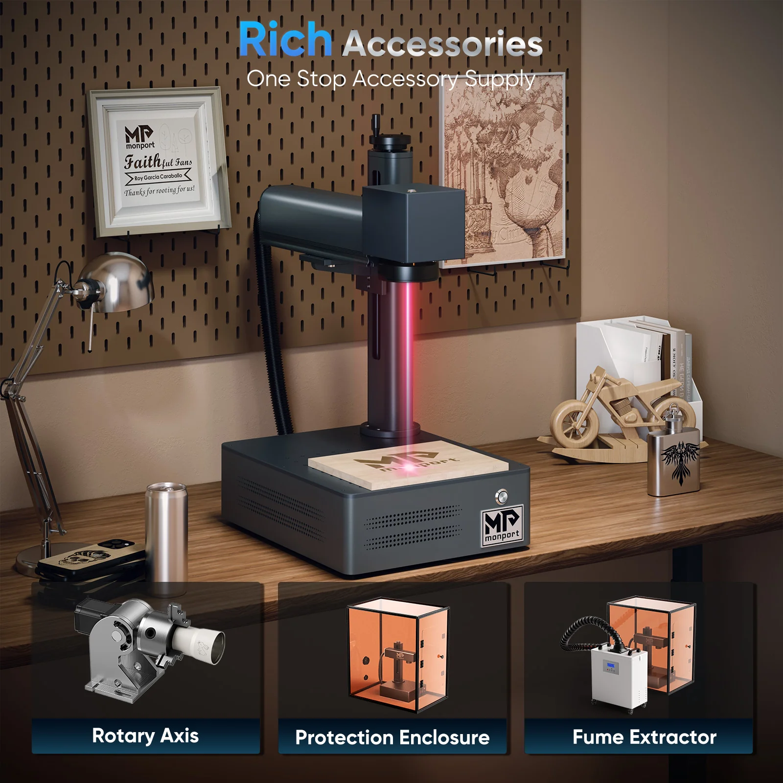 Monport GM 50W Integrated Fiber Laser Engraver & Marking Machine - Image 8