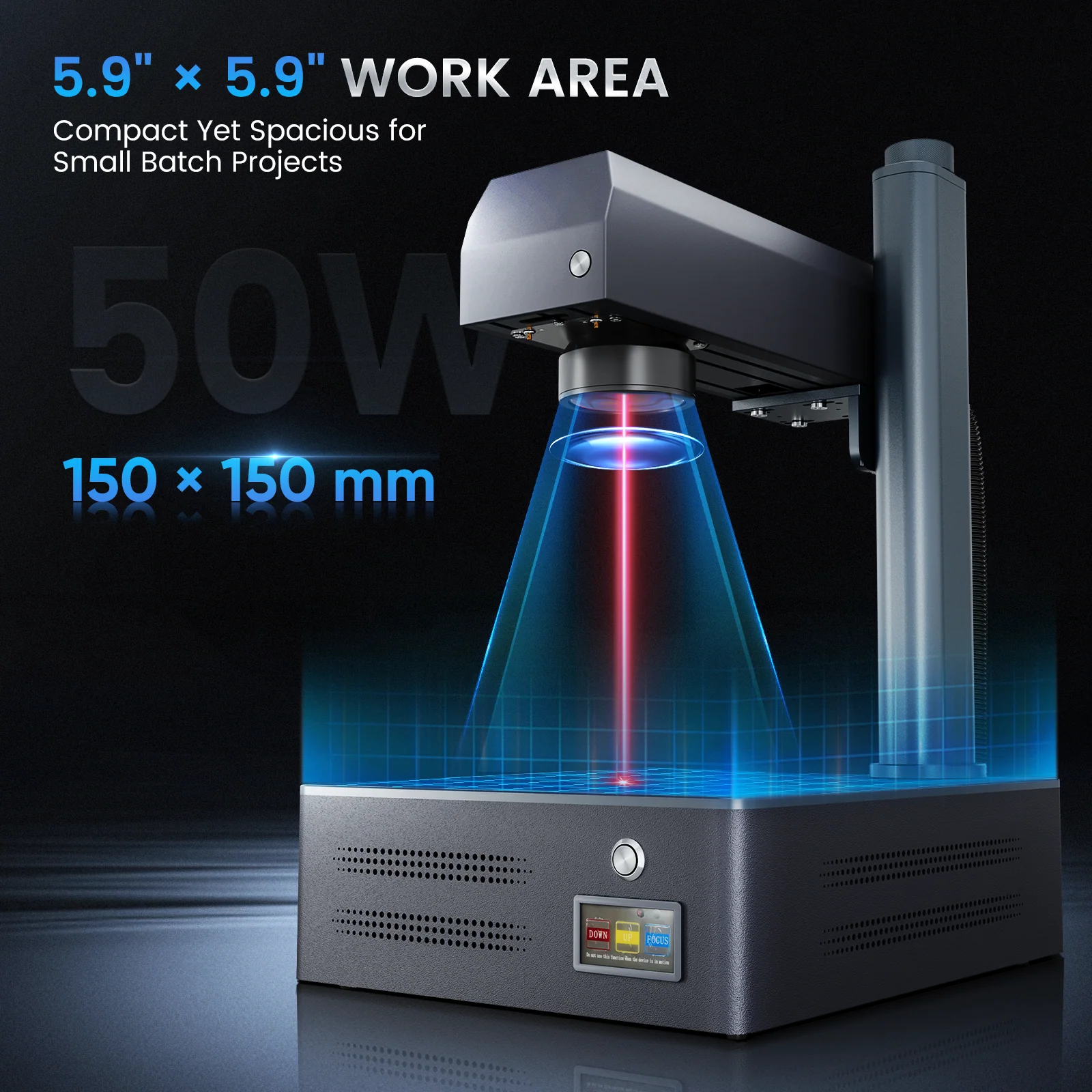 Monport GM 50W Pro Integrated Fiber Laser Engraver & Marking Machine with AutoFocus - Image 5