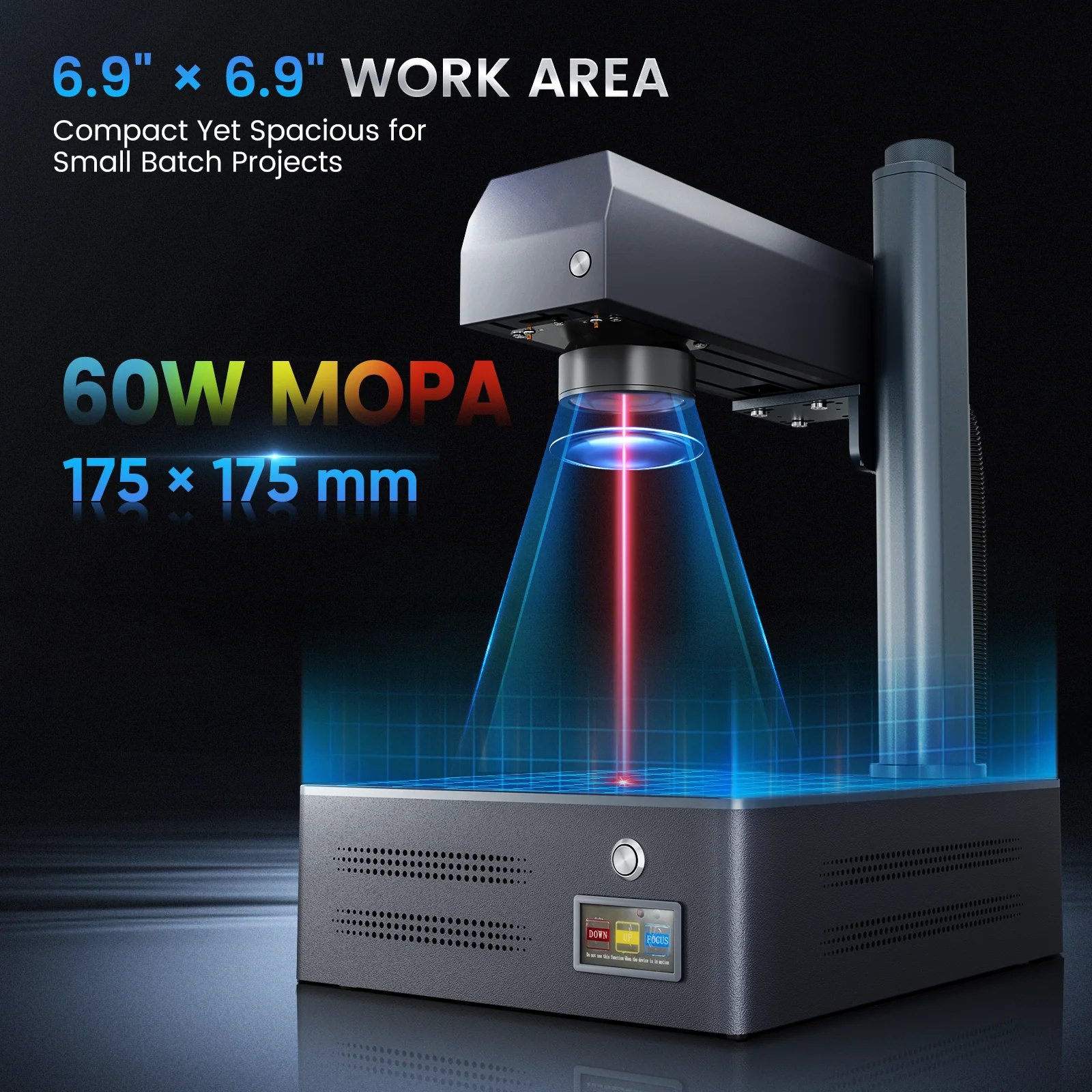 Monport GM 60W Pro Integrated JPT MOPA Fiber Laser Engraver & Marking Machine with AutoFocus - Image 5