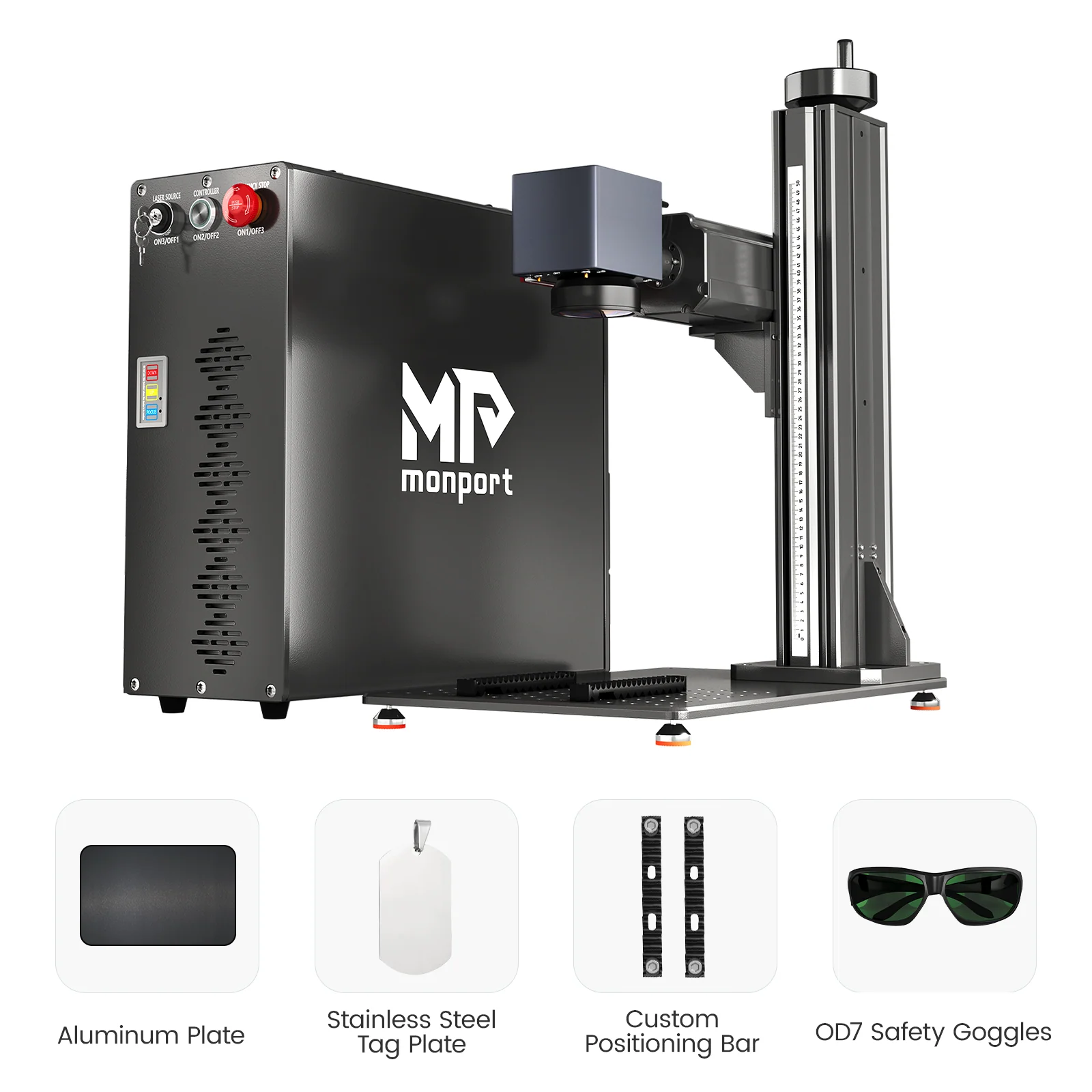 Monport GT 100W Split MOPA Fiber Laser Engraver & Color Marking Machine With AutoFocus – FDA Approval - Image 18