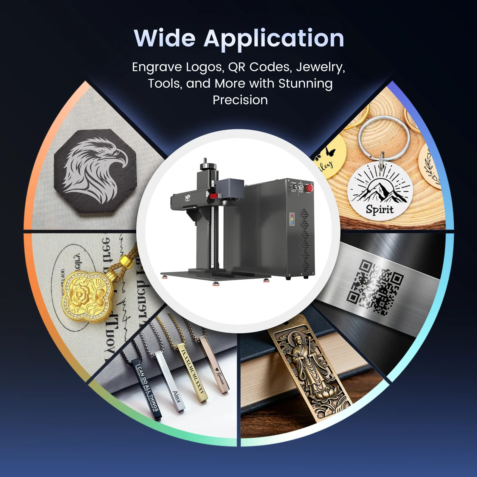 Monport GT 200W Split MOPA Fiber Laser Engraver & Color Marking Machine With AutoFocus – FDA Approval - Image 13