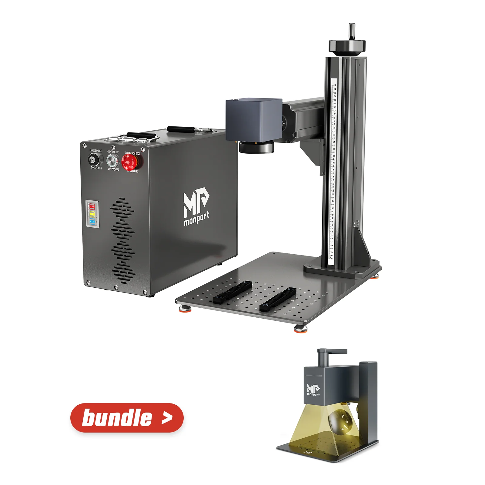 Monport GT 200W Split MOPA Fiber Laser Engraver & Color Marking Machine With AutoFocus – FDA Approval - Image 21