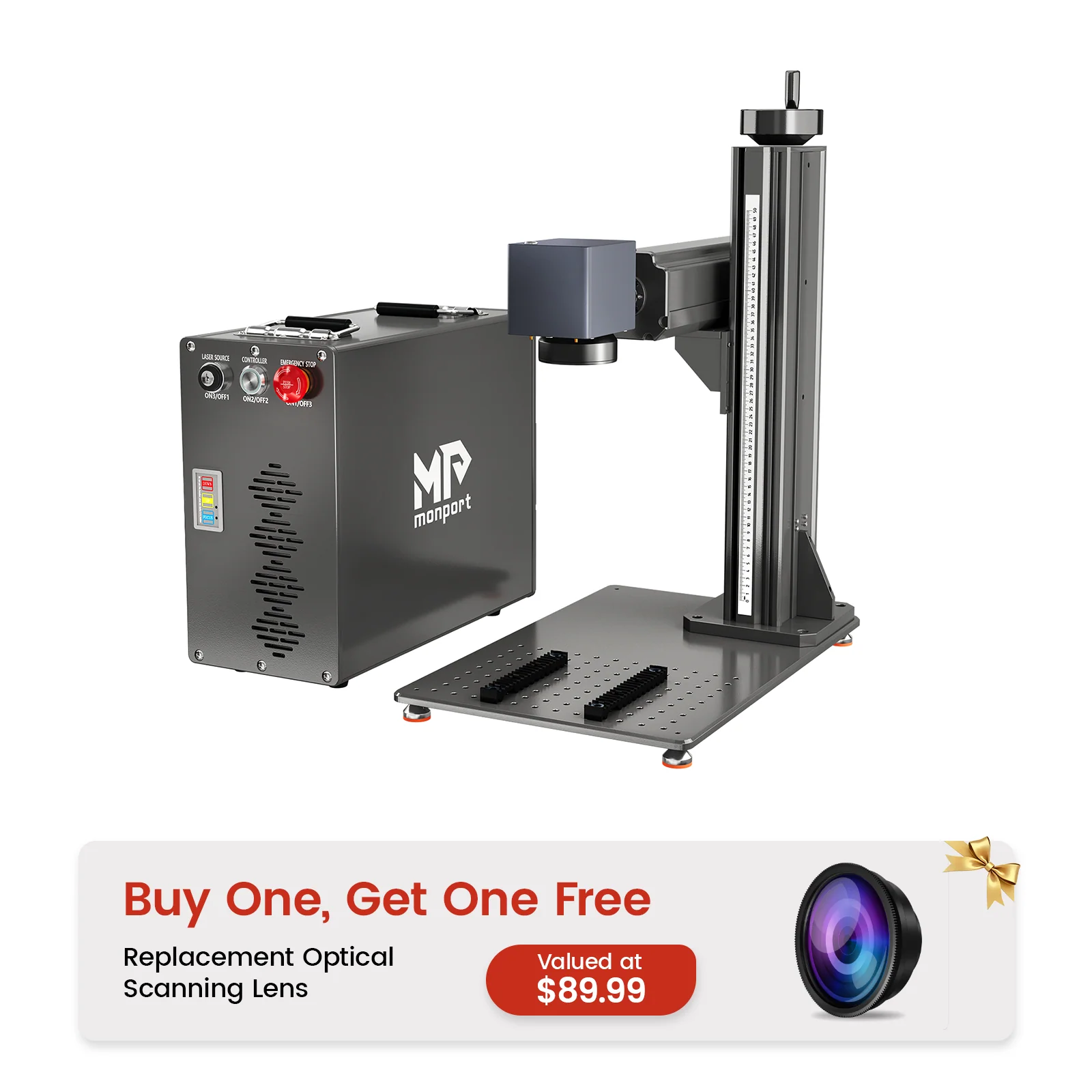 Monport GT 50W Split Fiber Laser Engraver & Marking Machine With AutoFocus  (7.9" x 7.9") – FDA Approval - Image 20