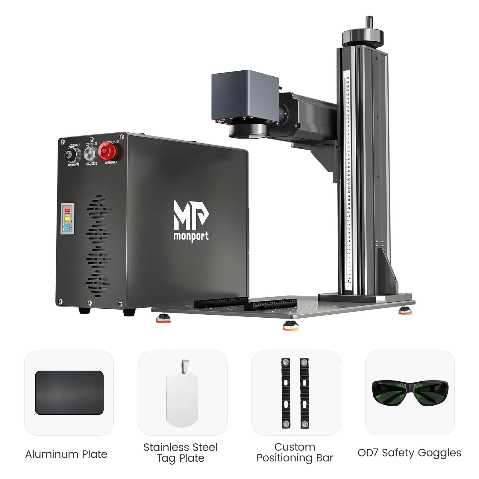 Monport GT 200W Split MOPA Fiber Laser Engraver & Color Marking Machine With AutoFocus – FDA Approval - Image 19