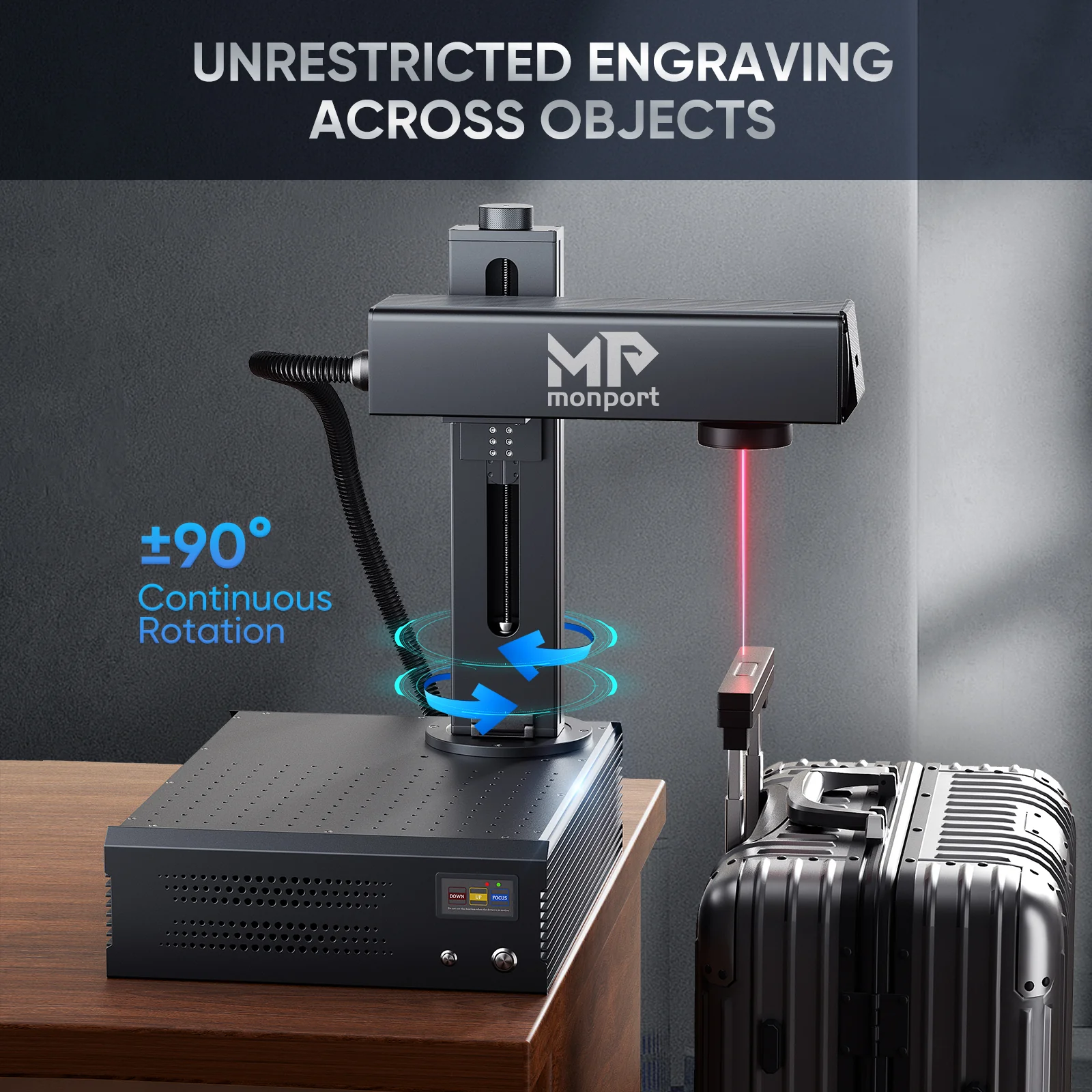 Monport GA 100W MOPA Fiber Laser Integrated Engraver & Marking Machine with AutoFocus - Image 7