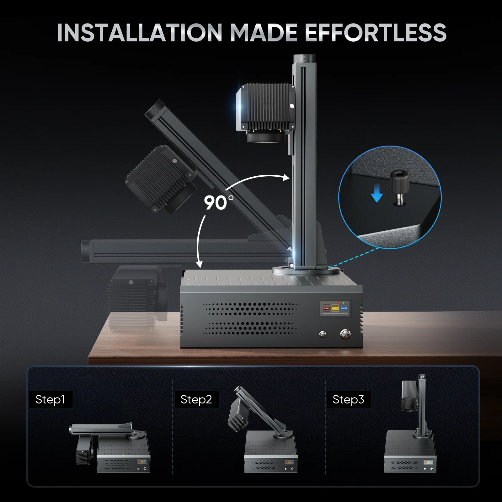 Monport GA 100W MOPA Fiber Laser Integrated Engraver & Marking Machine with AutoFocus - Image 8