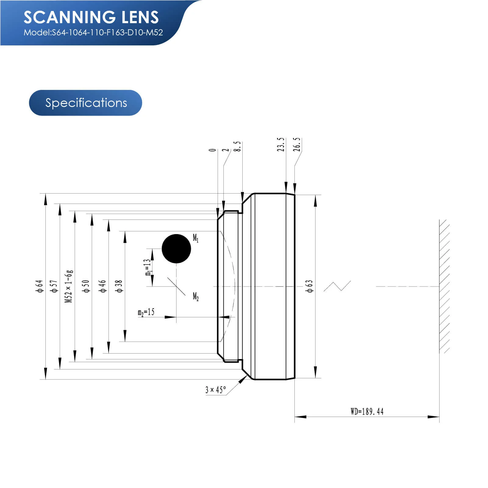 Monport F-theta M52 110mm*110mm Replacement Optical Scanning Lens for Fiber Laser Engraver - Image 9