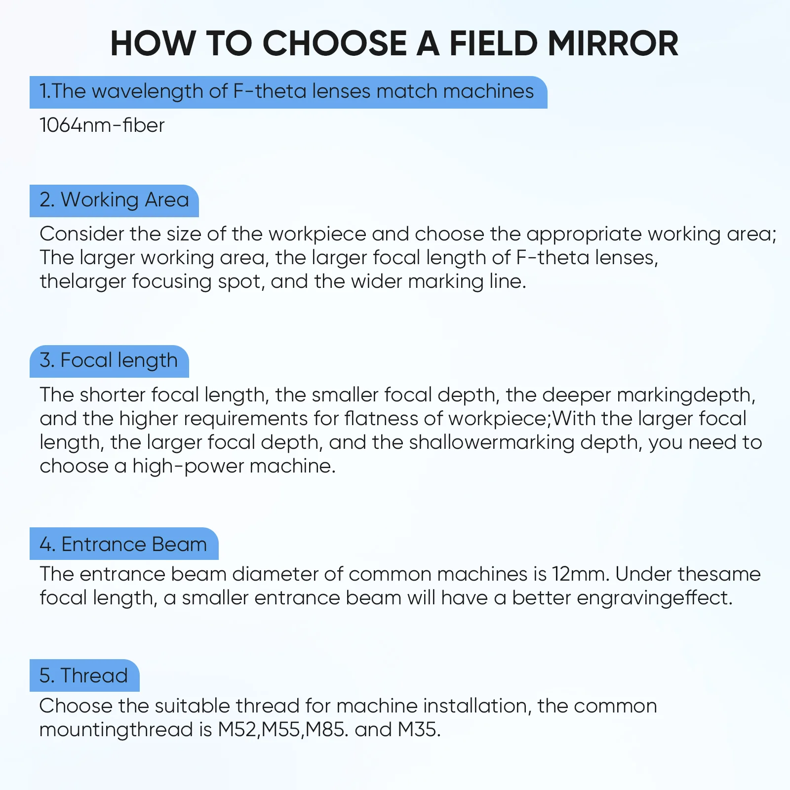 Monport F-theta M85 150mm*150mm Replacement Optical Scanning Lens for Fiber Laser Engraver - Image 11
