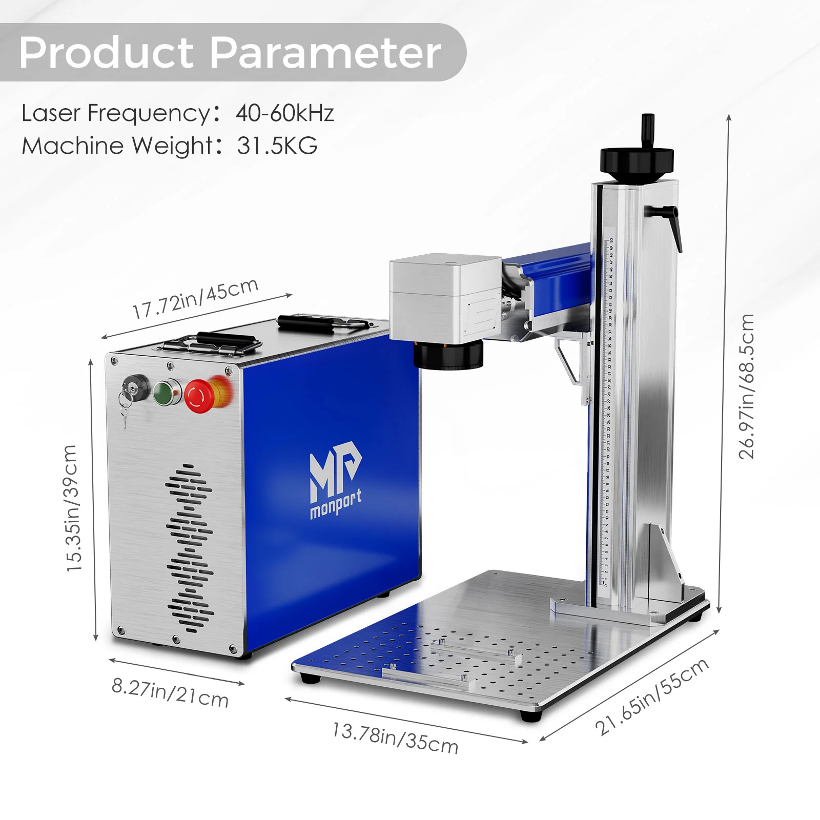 Monport GQ 30W (5.9" x 5.9") Fiber Laser Engraver & Marking Machine with FDA Approval - Image 3