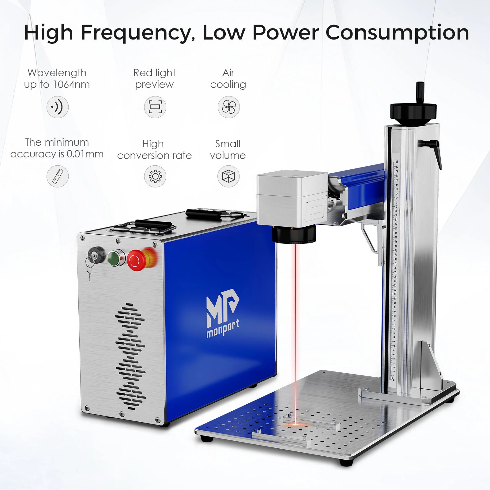 Monport GQ 30W (5.9" x 5.9") Fiber Laser Engraver & Marking Machine with FDA Approval - Image 4