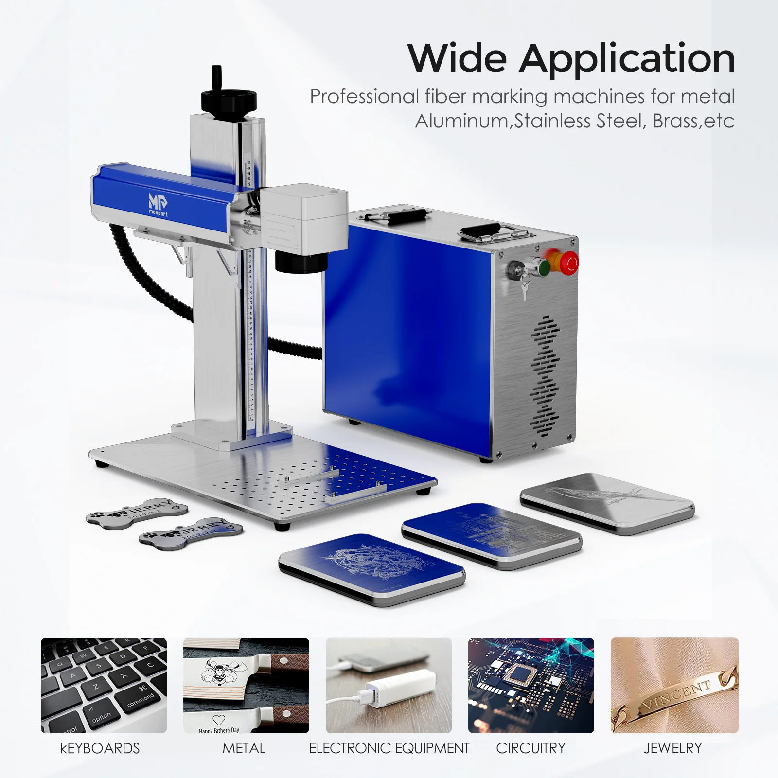 Monport GQ 30W (5.9" x 5.9") Fiber Laser Engraver & Marking Machine with FDA Approval - Image 5