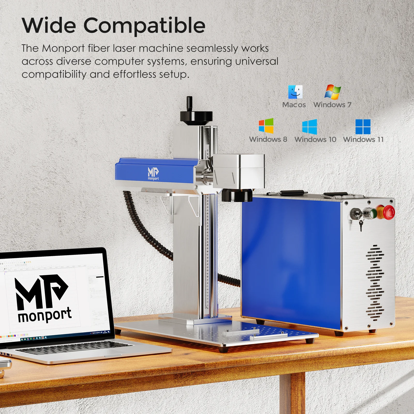 Monport GQ 30W (5.9" x 5.9") Fiber Laser Engraver & Marking Machine with FDA Approval - Image 7