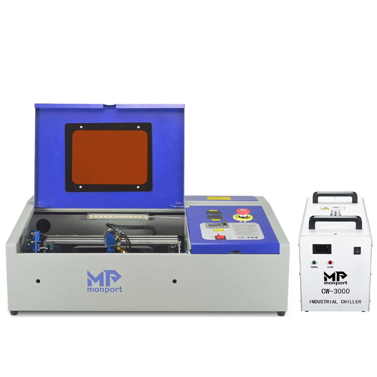 Monport 40W Pro Lightburn-Supported (12" X 8") CO2 Laser Engraver & Cutter with Air Assist - Image 13