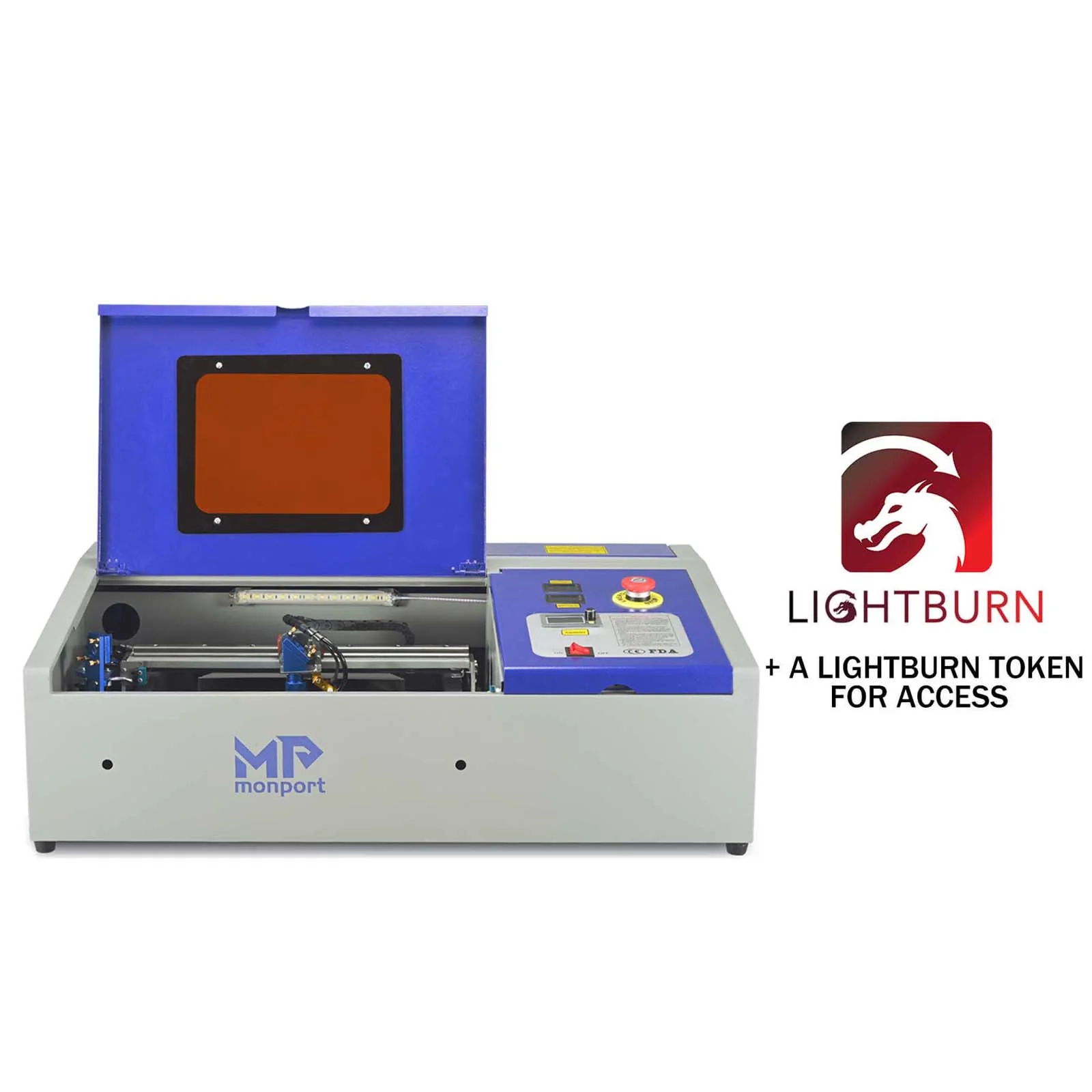 Monport 40W Pro Lightburn-Supported (12" X 8") CO2 Laser Engraver & Cutter with Air Assist - Image 14