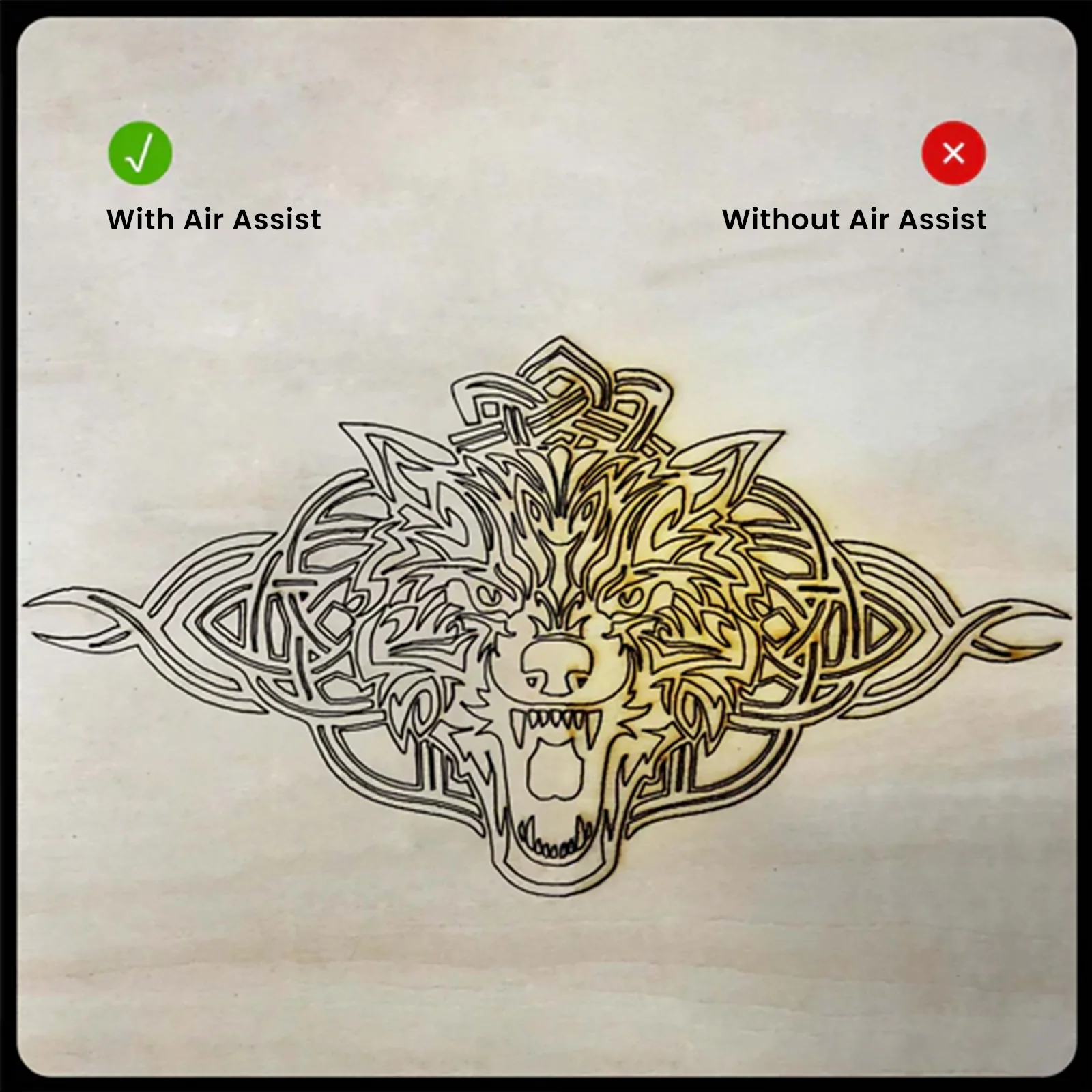 Monport 40W Pro Lightburn-Supported (12" X 8") CO2 Laser Engraver & Cutter with Air Assist - Image 8