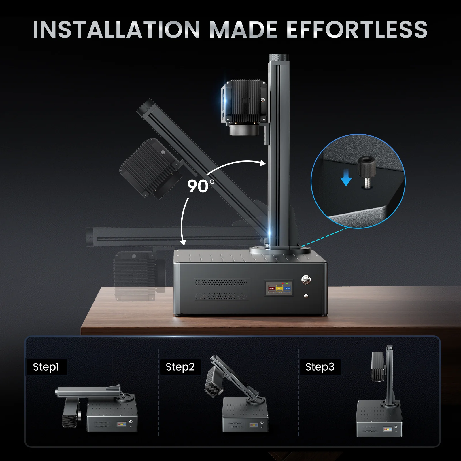 Monport GA 60W MOPA Fiber Laser Integrated Engraver & Marking Machine with AutoFocus - Image 9