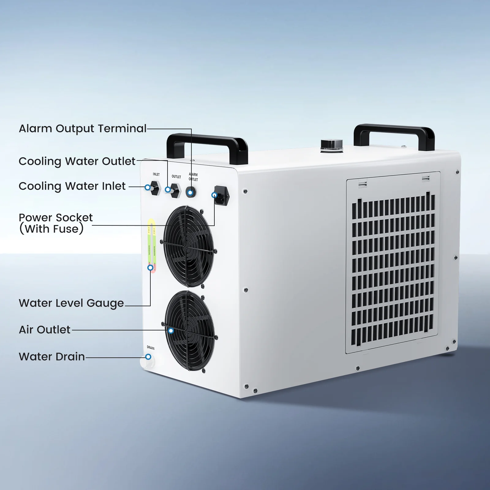Monport 6L CW-5200 Industrial Water Chiller for 40W-150W CO2 Laser Engraver - Image 8