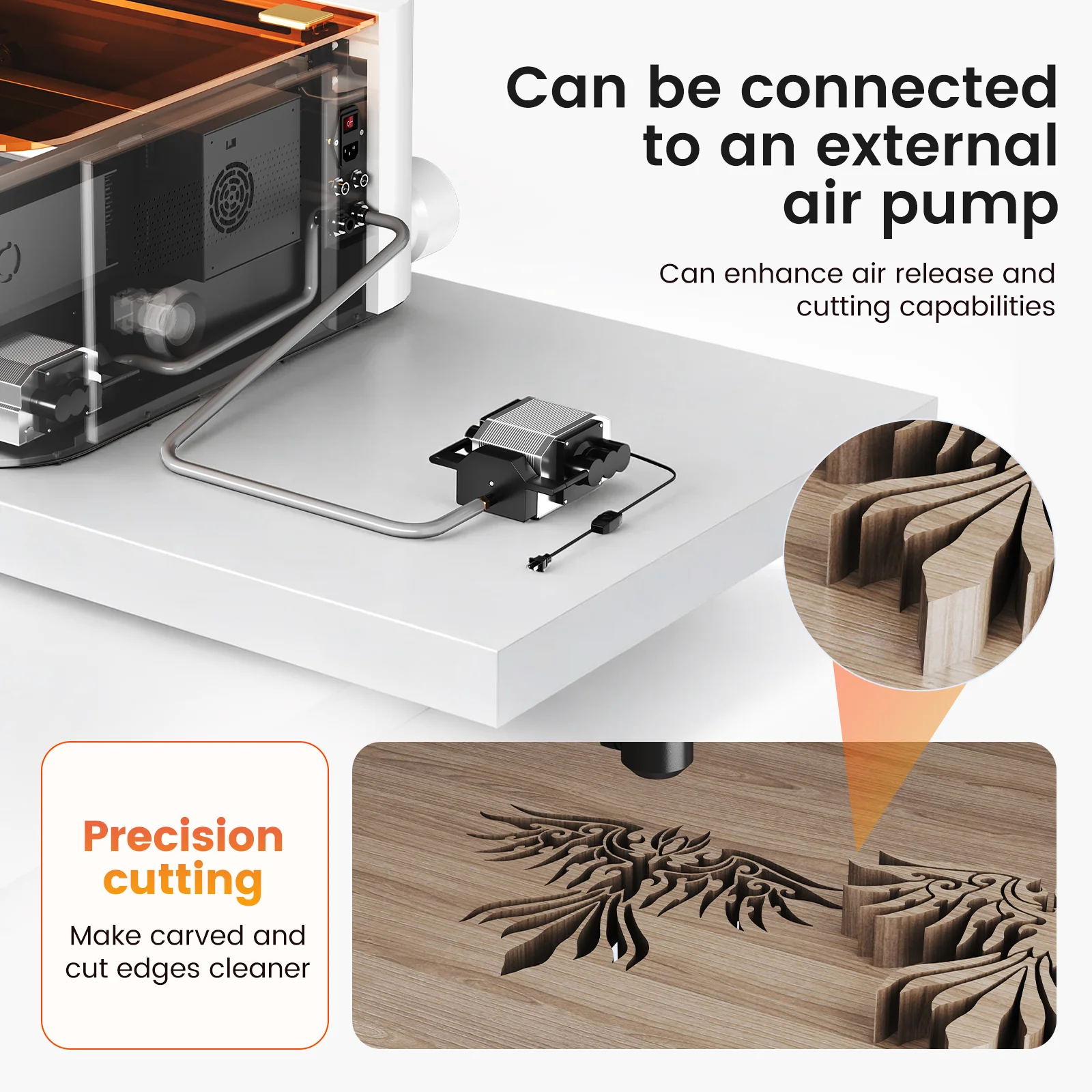 Monport Mega S: 70W Revolutionary Co2 Laser Engraver & Cutter with Intelligent Precision and Automation - Image 10