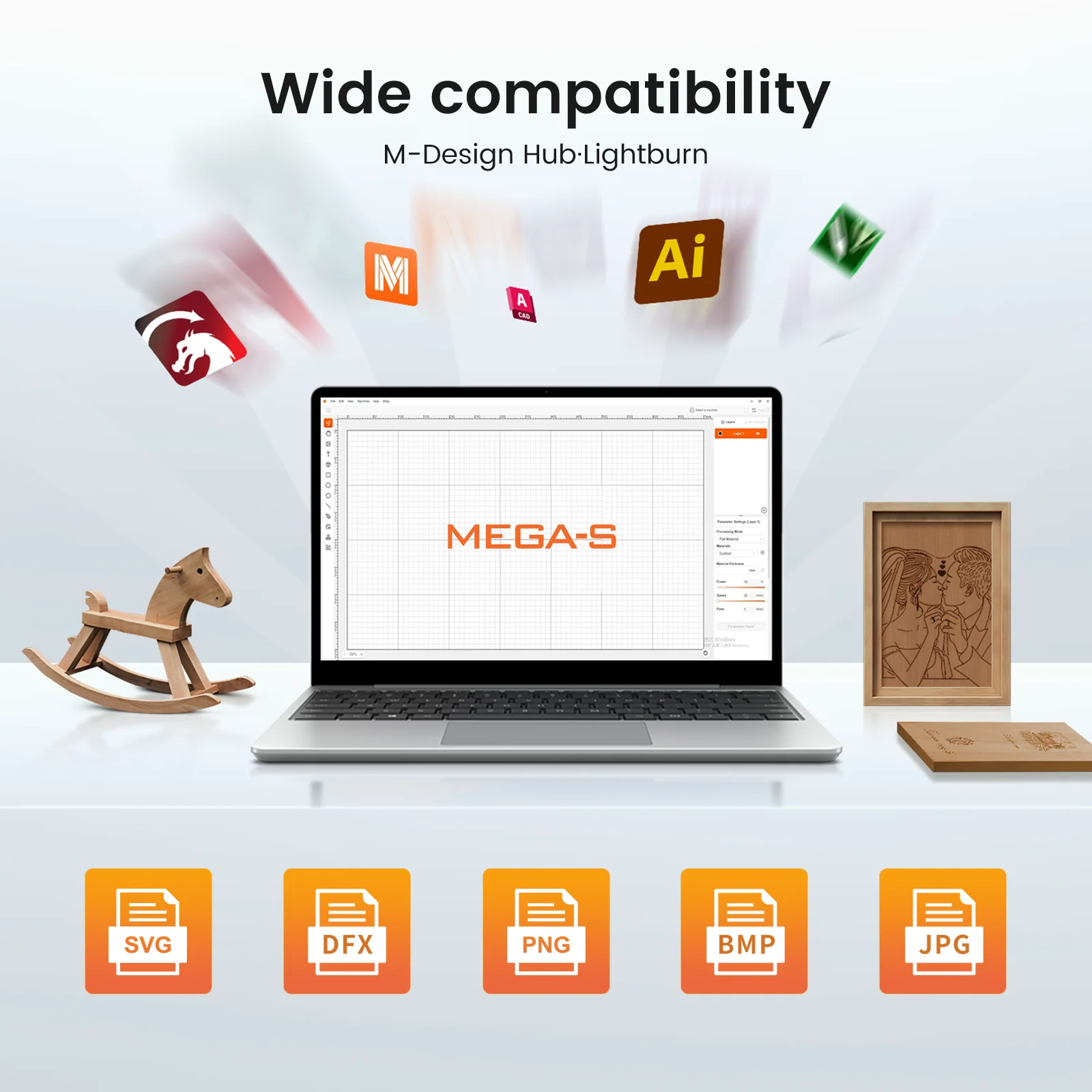 Monport Mega S: 70W Revolutionary Co2 Laser Engraver & Cutter with Intelligent Precision and Automation - Image 18