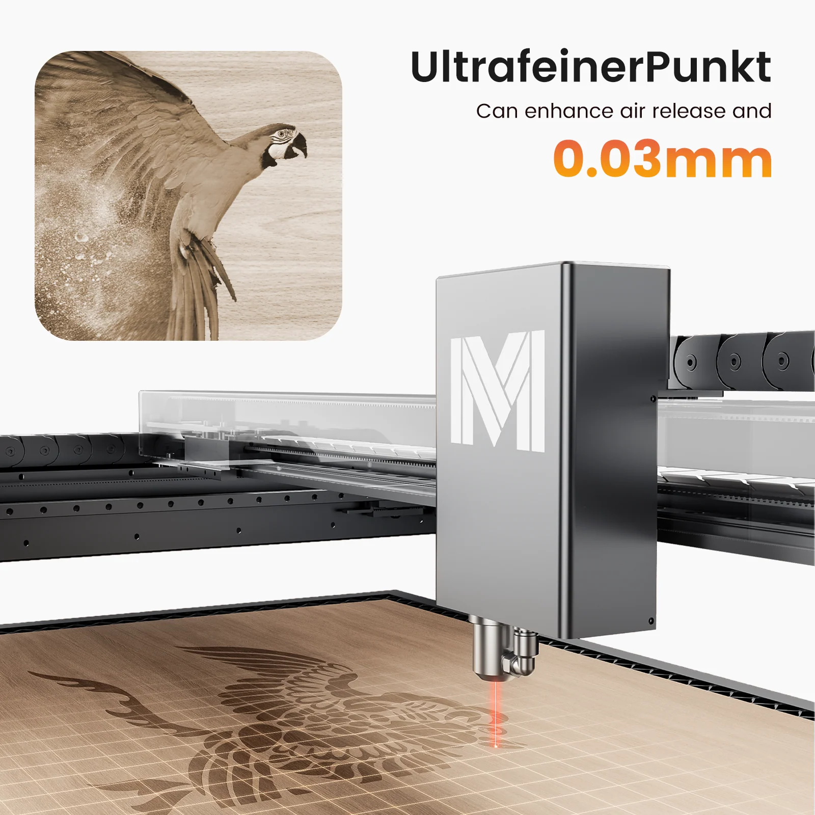 Monport Mega S: 70W Revolutionary Co2 Laser Engraver & Cutter with Intelligent Precision and Automation - Image 7