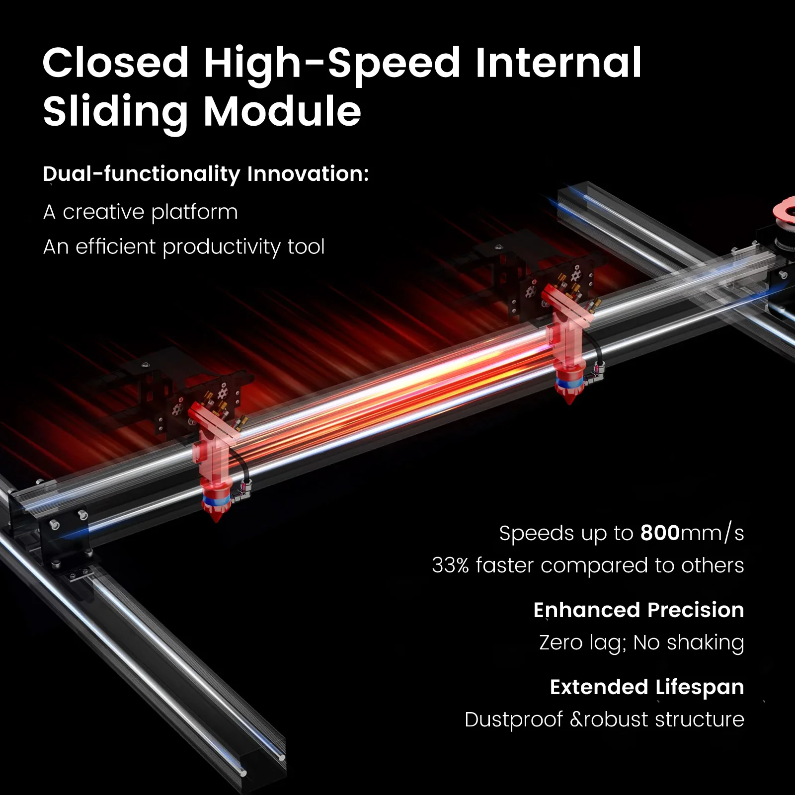 Monport 90W CO2 Laser Engraver & Cutter (28" x 20") with Autofocus - Image 6