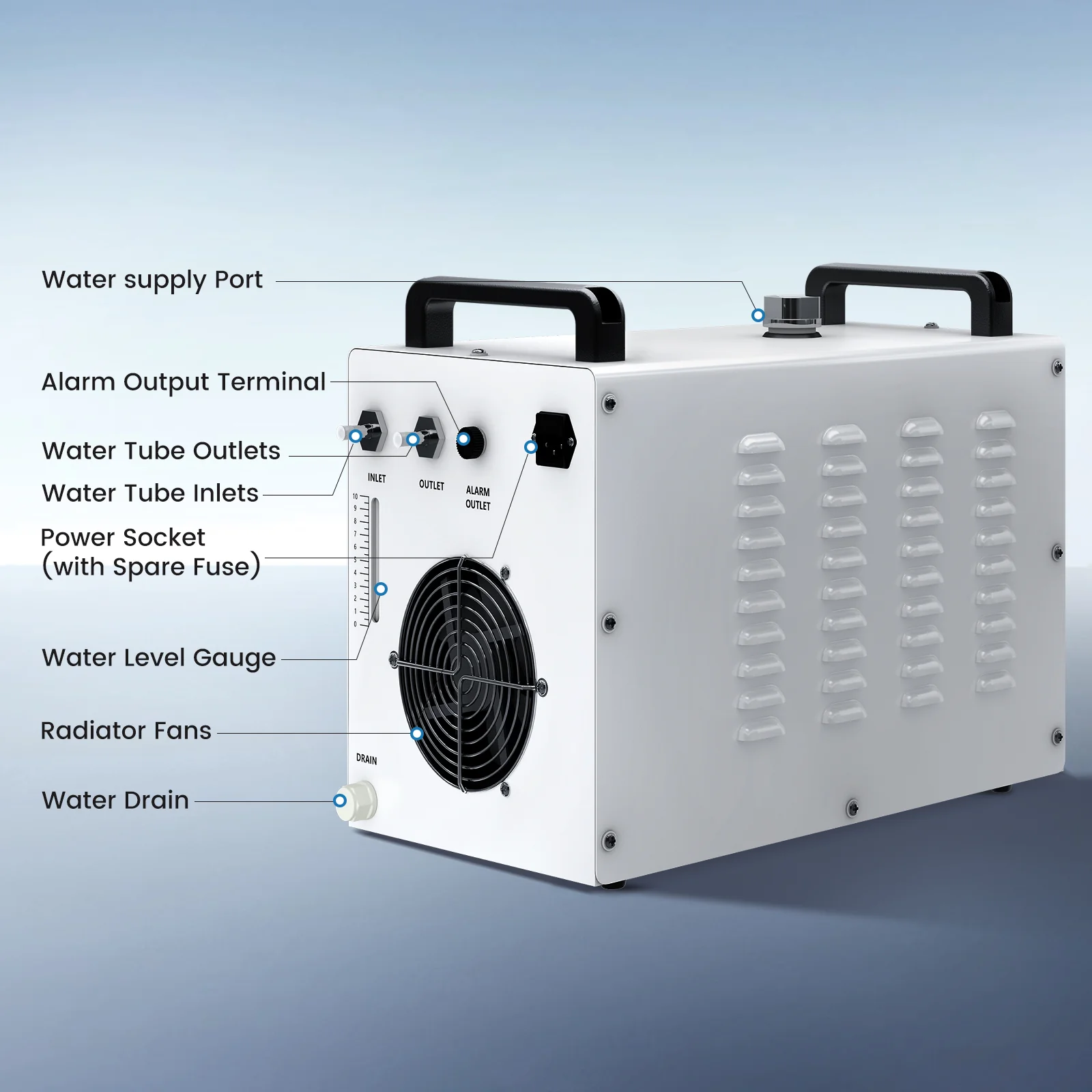 Monport 9L CW-3000 Water Cooling System for below 80W CO2 Laser Engraver - Image 5