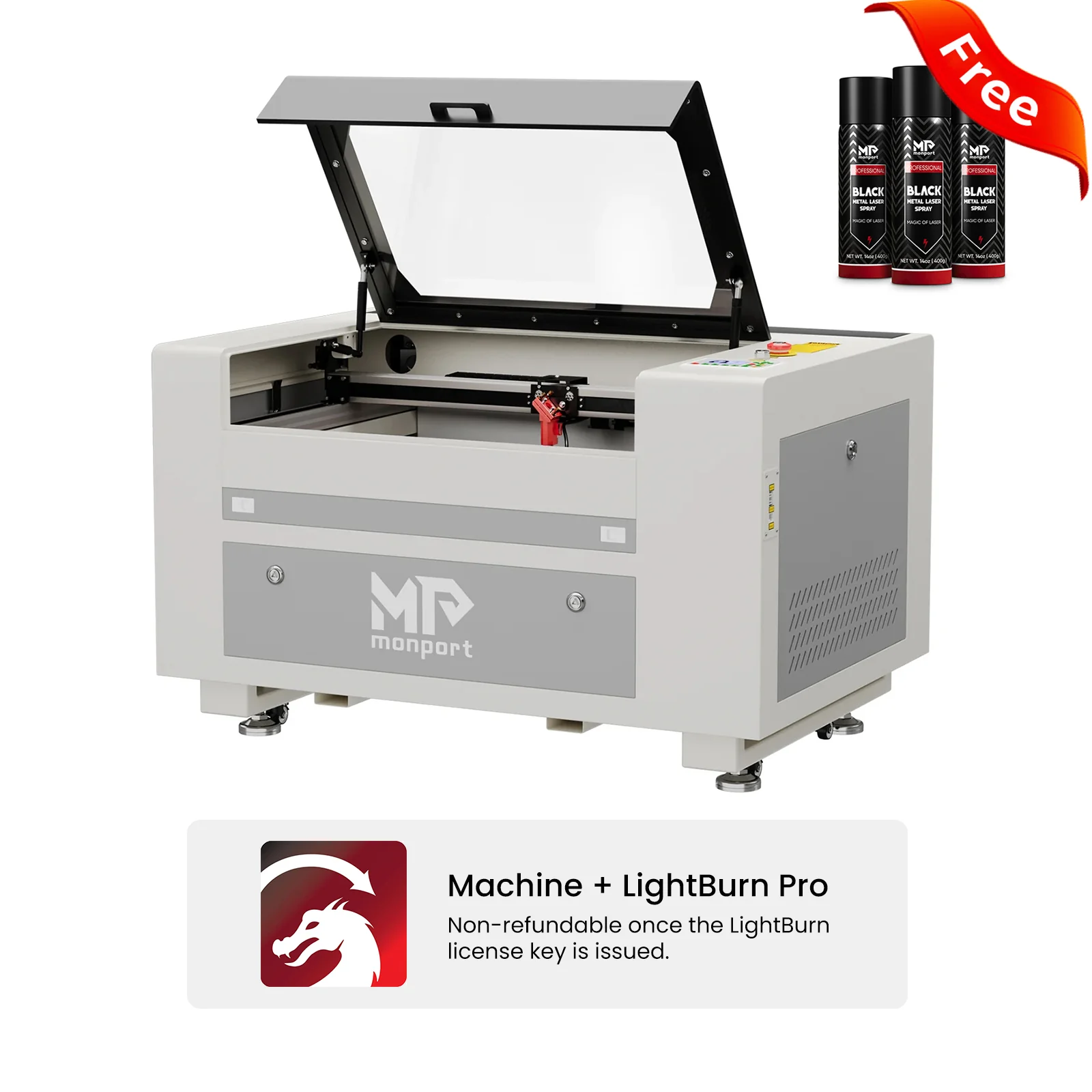 Monport 60W CO2 Laser Engraver & Cutter (24" x 16") with Autofocus - Image 12