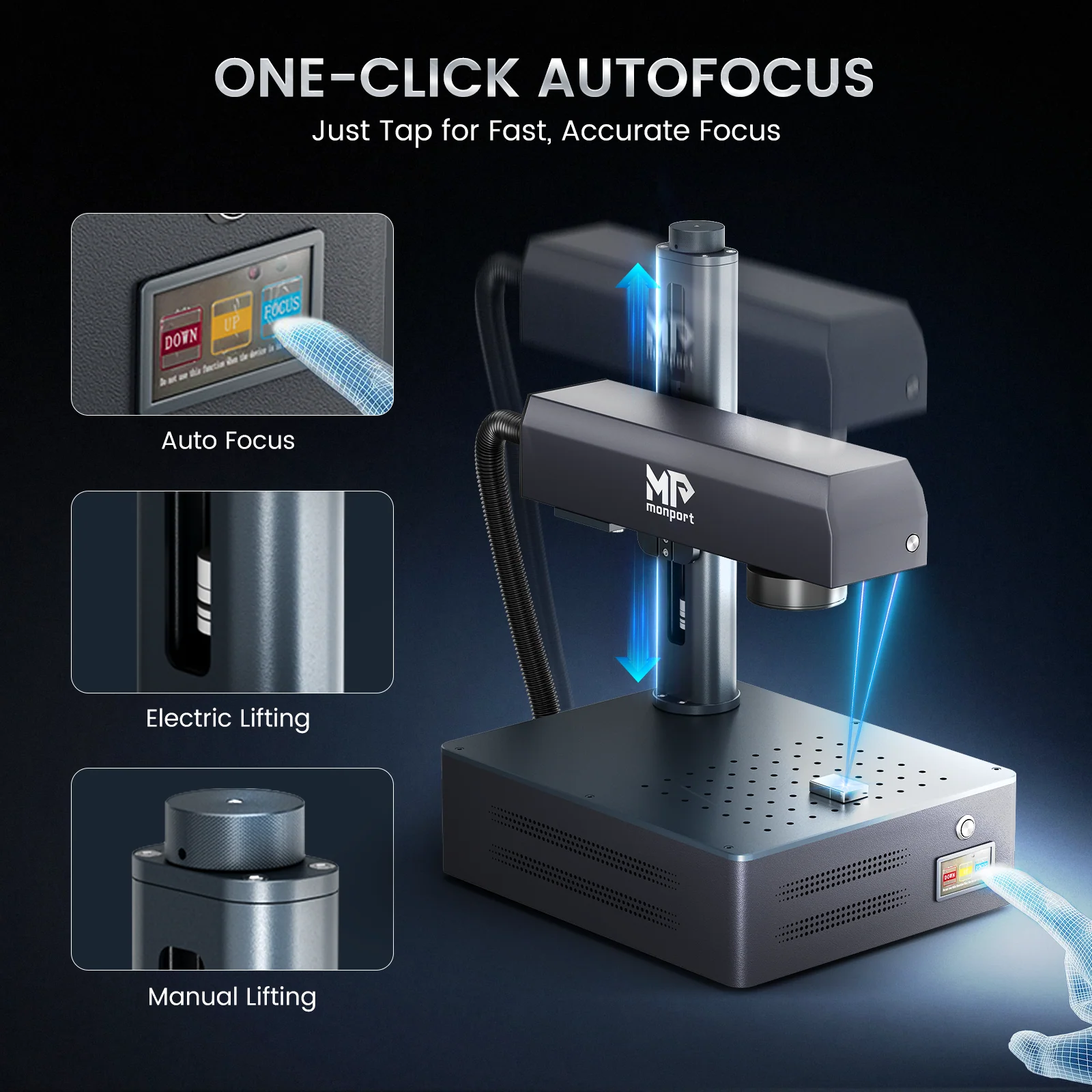 Monport GM 30W Pro Integrated Fiber Laser Engraver & Marking Machine with AutoFocus - Image 3