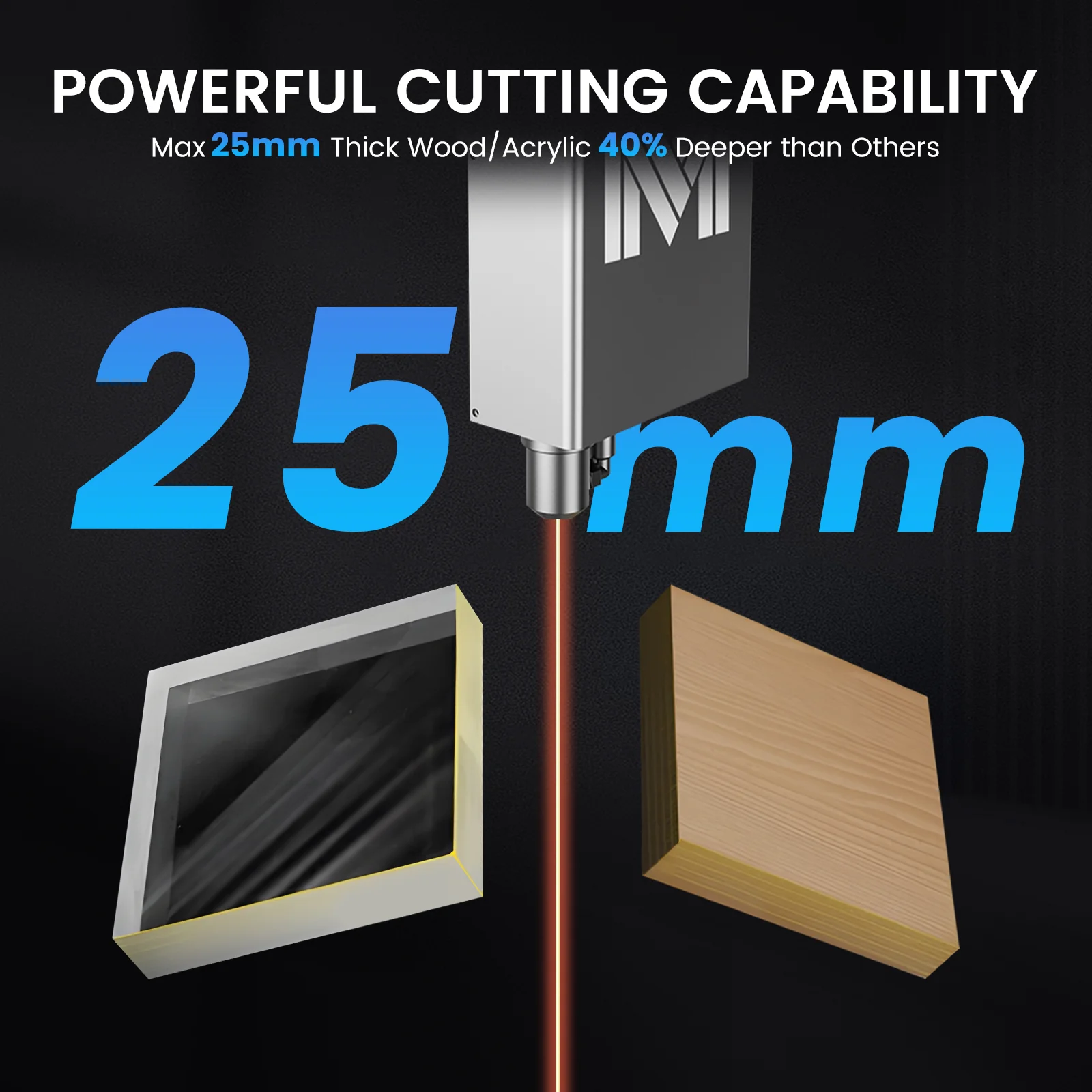 Monport Mega Lite 70W CO2 Laser Engraver & Cutter with Camera and Conveyor Belt Engraving - Image 10