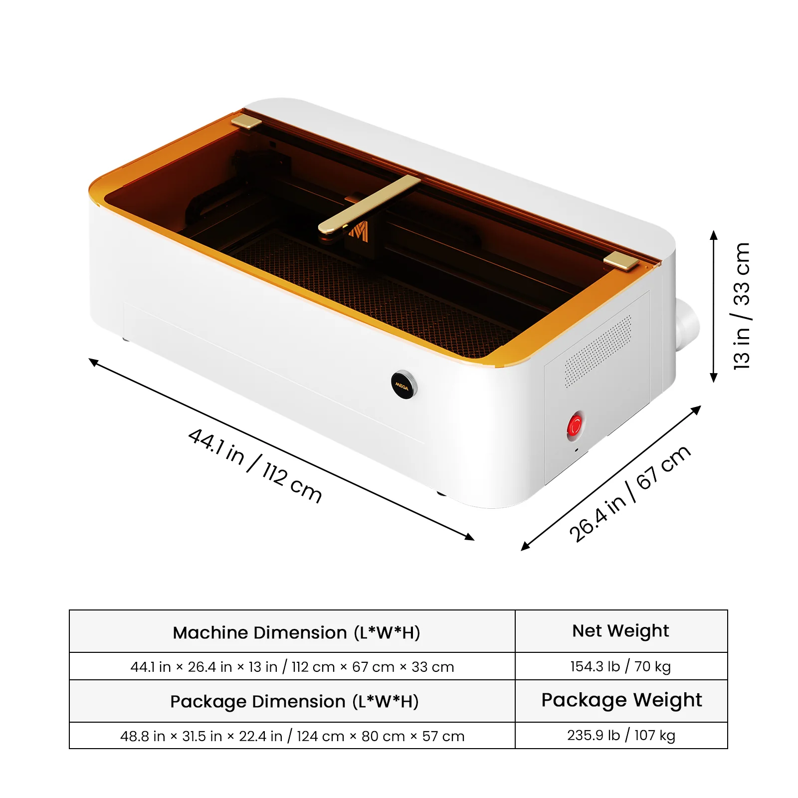 Monport Mega Lite 70W CO2 Laser Engraver & Cutter with Camera and Conveyor Belt Engraving - Image 11