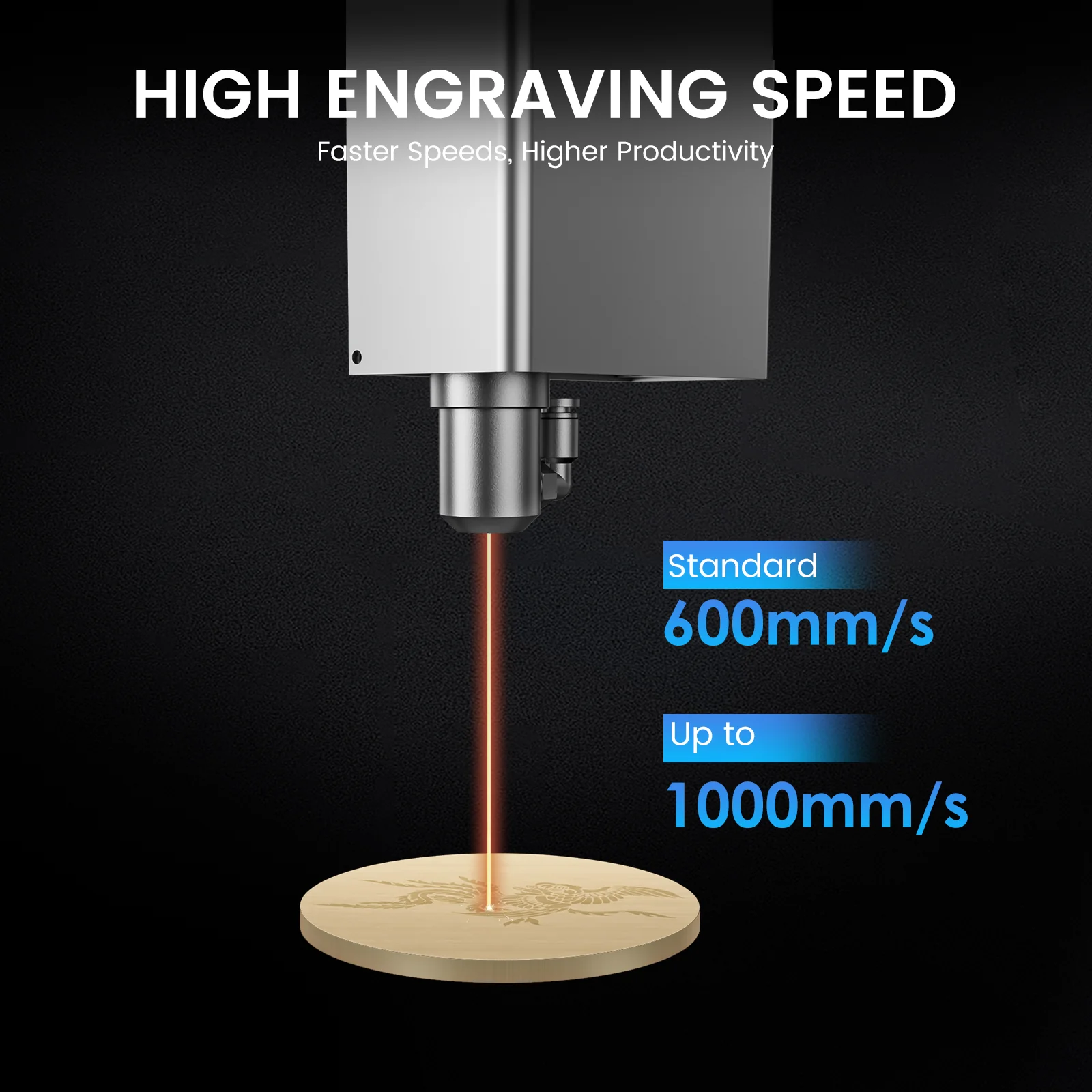 Monport Mega Lite 70W CO2 Laser Engraver & Cutter with Camera and Conveyor Belt Engraving - Image 9