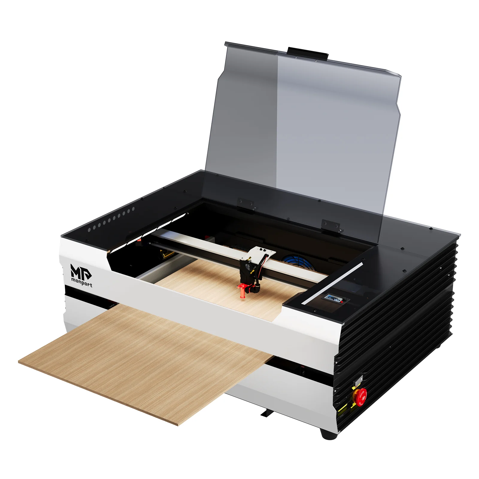 Monport Reno45 45W Desktop CO2 Laser Engraver & Cutter (16" X 12") with Magnetic Assisted Focus - Image 12