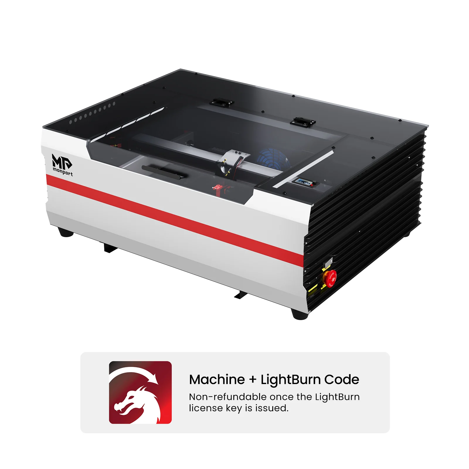 Monport Reno45 45W Desktop CO2 Laser Engraver & Cutter (16" X 12") with Magnetic Assisted Focus - Image 17