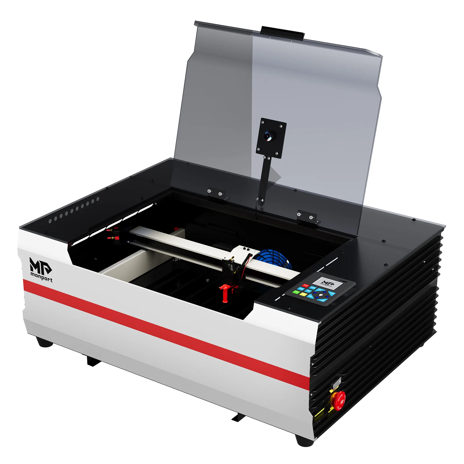 Monport Reno45 Pro Vision 45W Desktop CO2 Laser Engraver & Cutter (16" X 12") with 8MP HD Camera and Magnetic Assisted Focus - Image 17