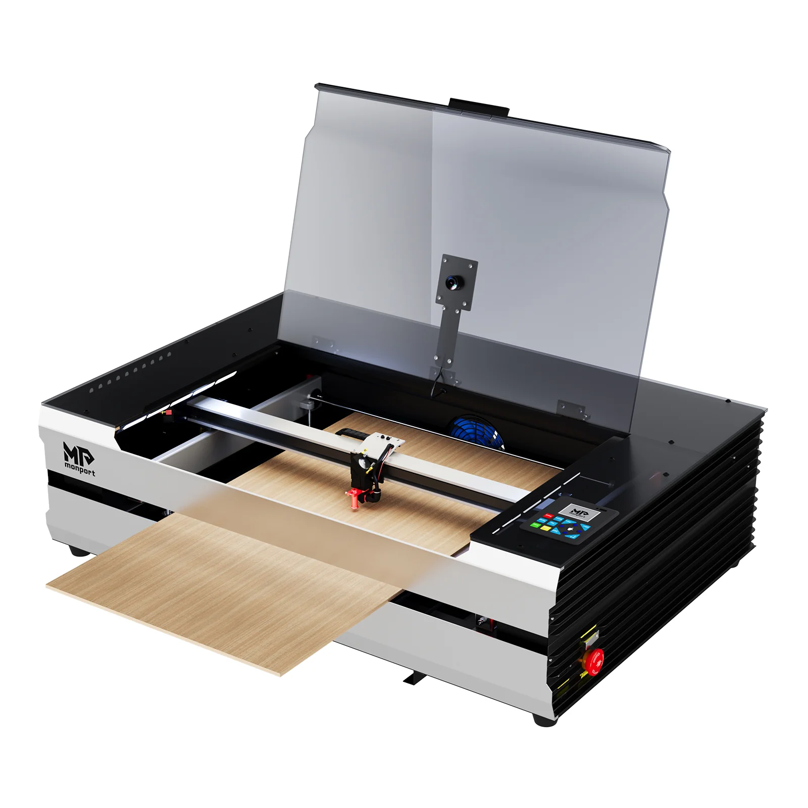 Monport Reno65 Pro Vision 65W Desktop CO2 Laser Engraver & Cutter (24" X 16") with 8MP HD Camera and Magnetic Assisted Focus - Image 19