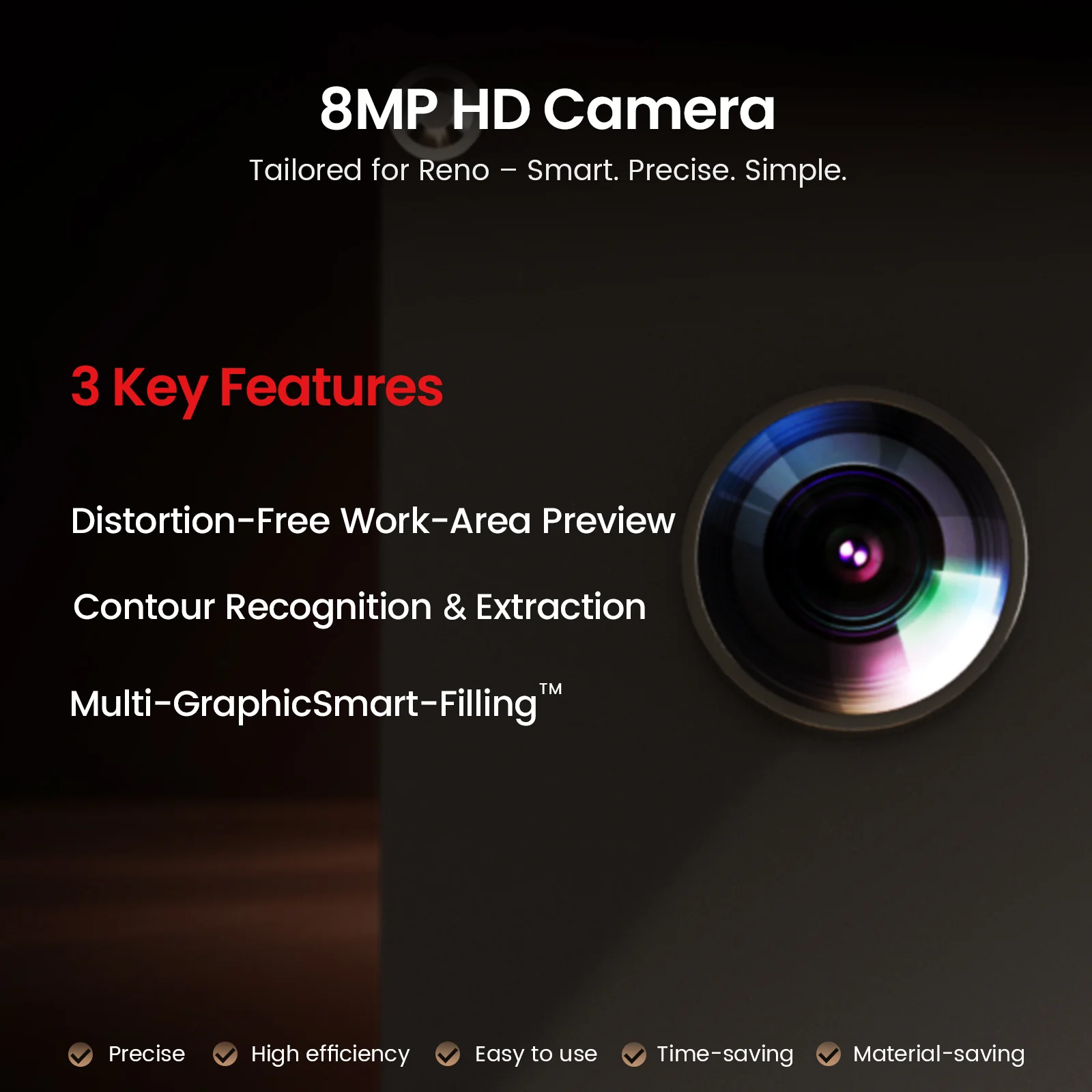 Monport Reno65 Pro Vision 65W Desktop CO2 Laser Engraver & Cutter (24" X 16") with 8MP HD Camera and Magnetic Assisted Focus - Image 5