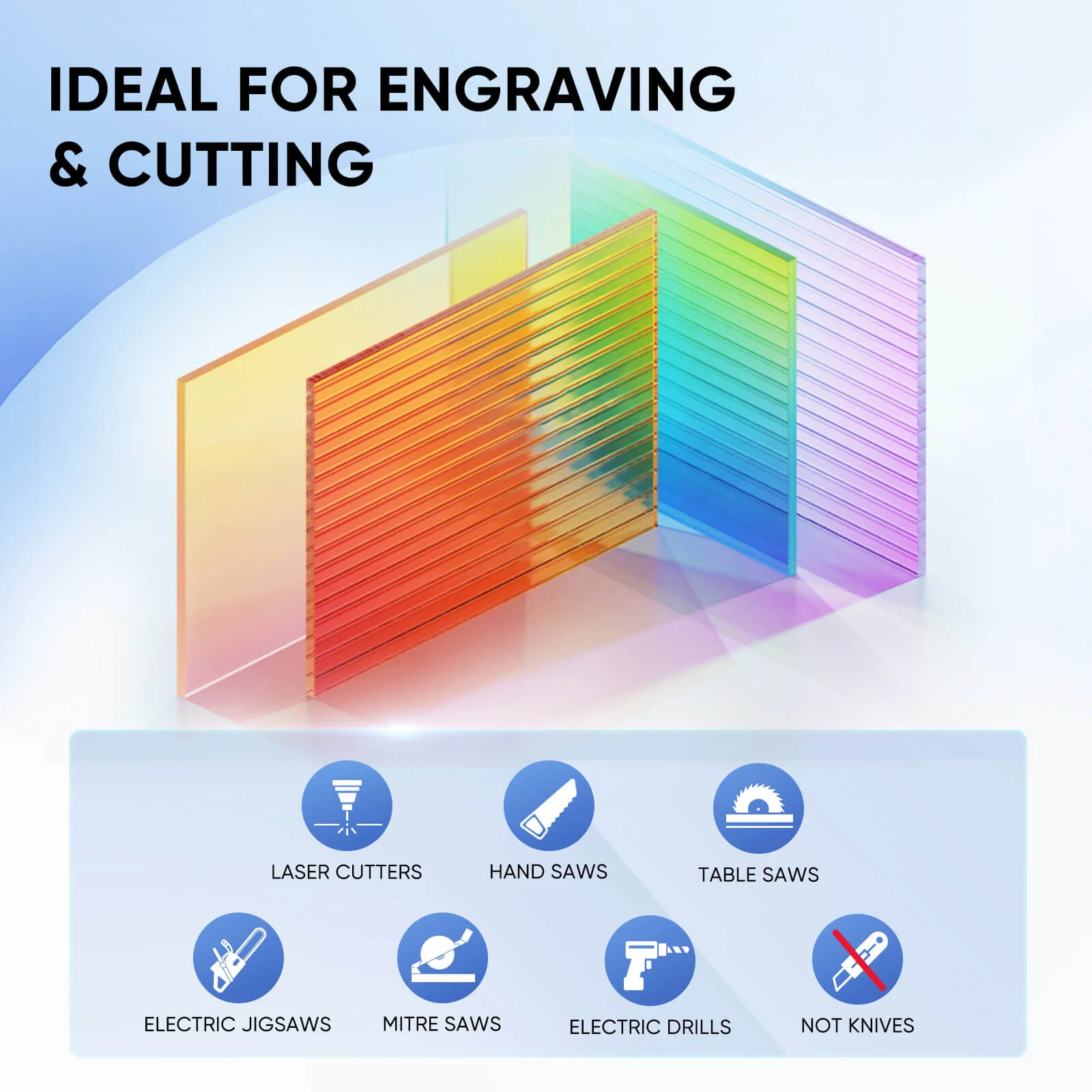 Monport Select 12"x12'' Acrylic Sheet (3Pcs ) - Image 5