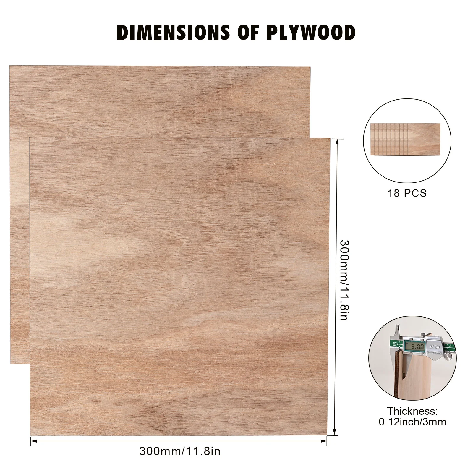 Monport Selected Paulownia Plywood for Laser Engravers and Cutters DIY Crafting - Image 4