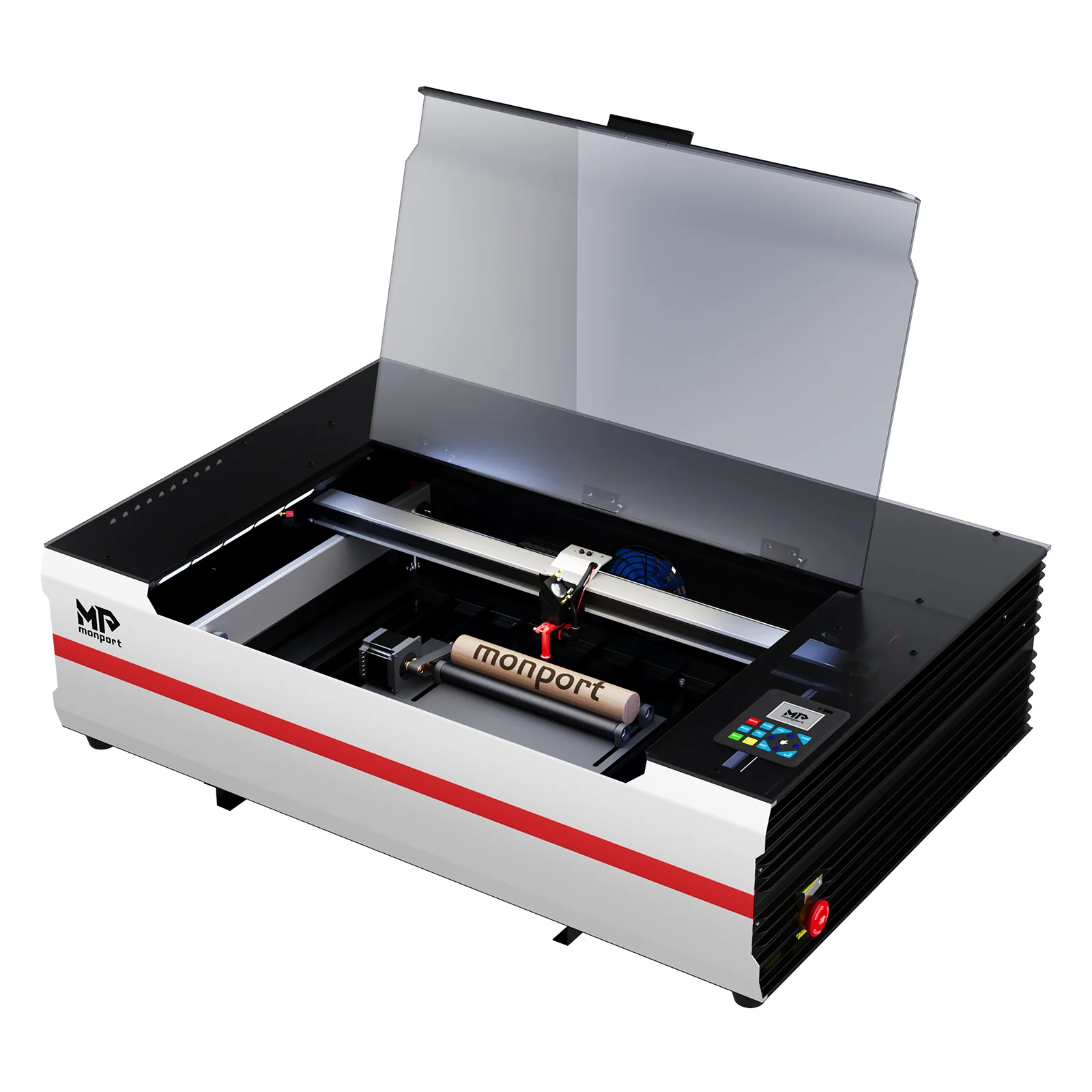 Monport Reno65 Pro 65W Desktop CO2 Laser Engraver & Cutter (24" X 16") with DSP Controller and Magnetic Assisted Focus - Image 18