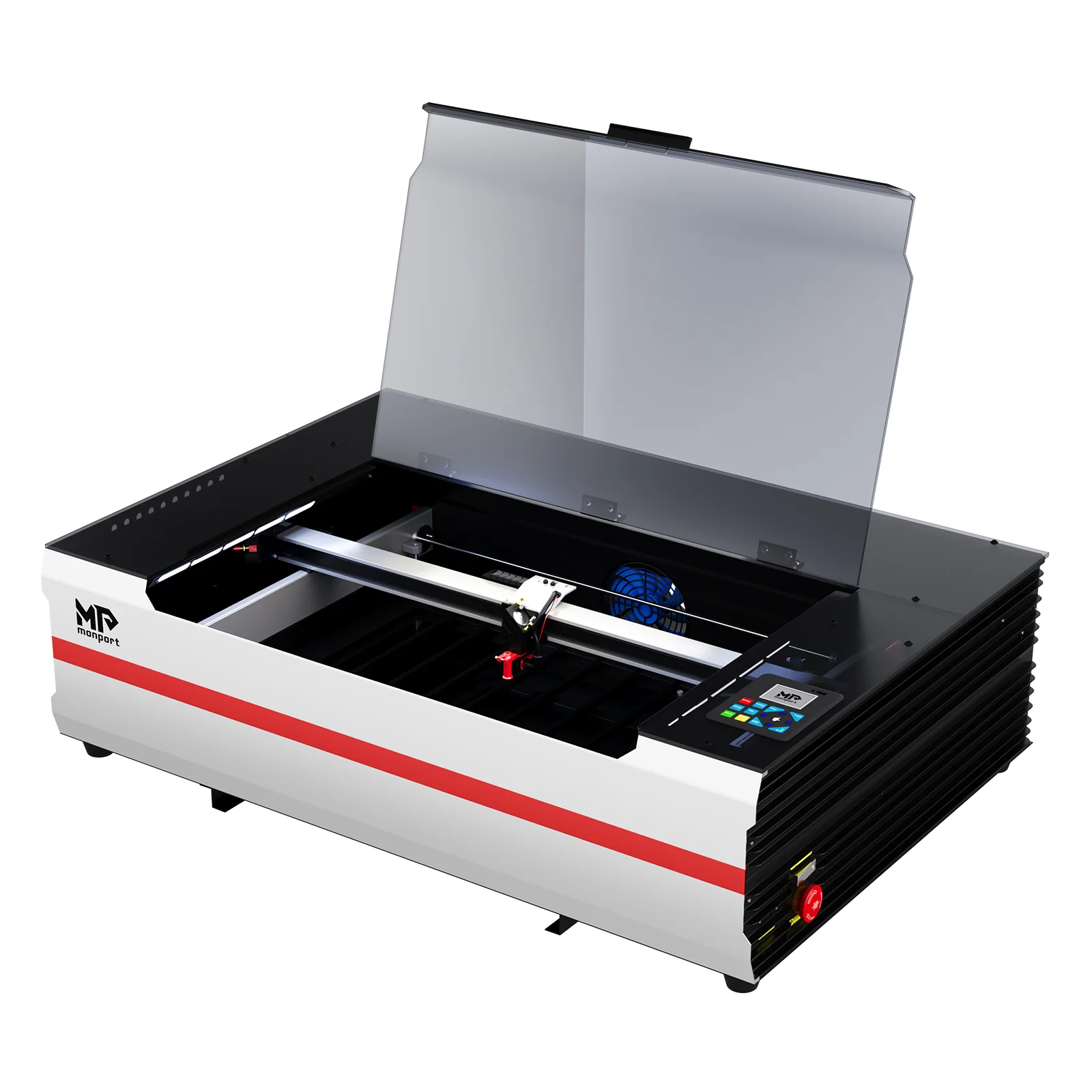 Monport Reno65 Pro 65W Desktop CO2 Laser Engraver & Cutter (24" X 16") with DSP Controller and Magnetic Assisted Focus - Image 19